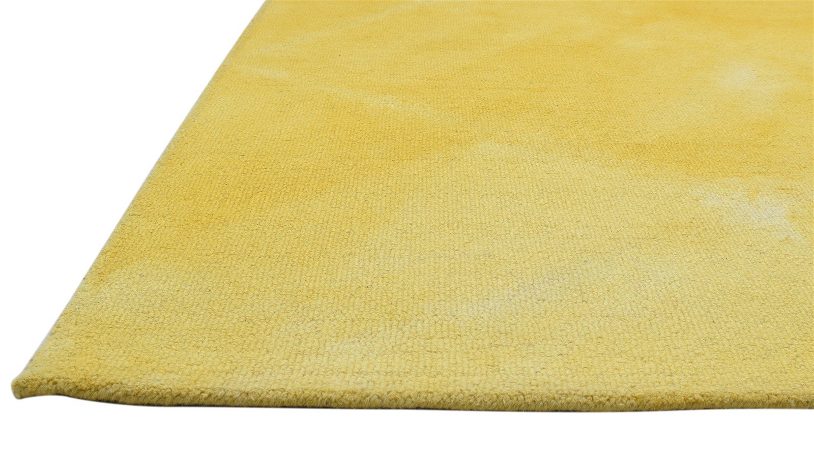 Gold Wool Rug 5' X 8' Modern Hand Tufted Shibori Tie Dye Room Size Carpet