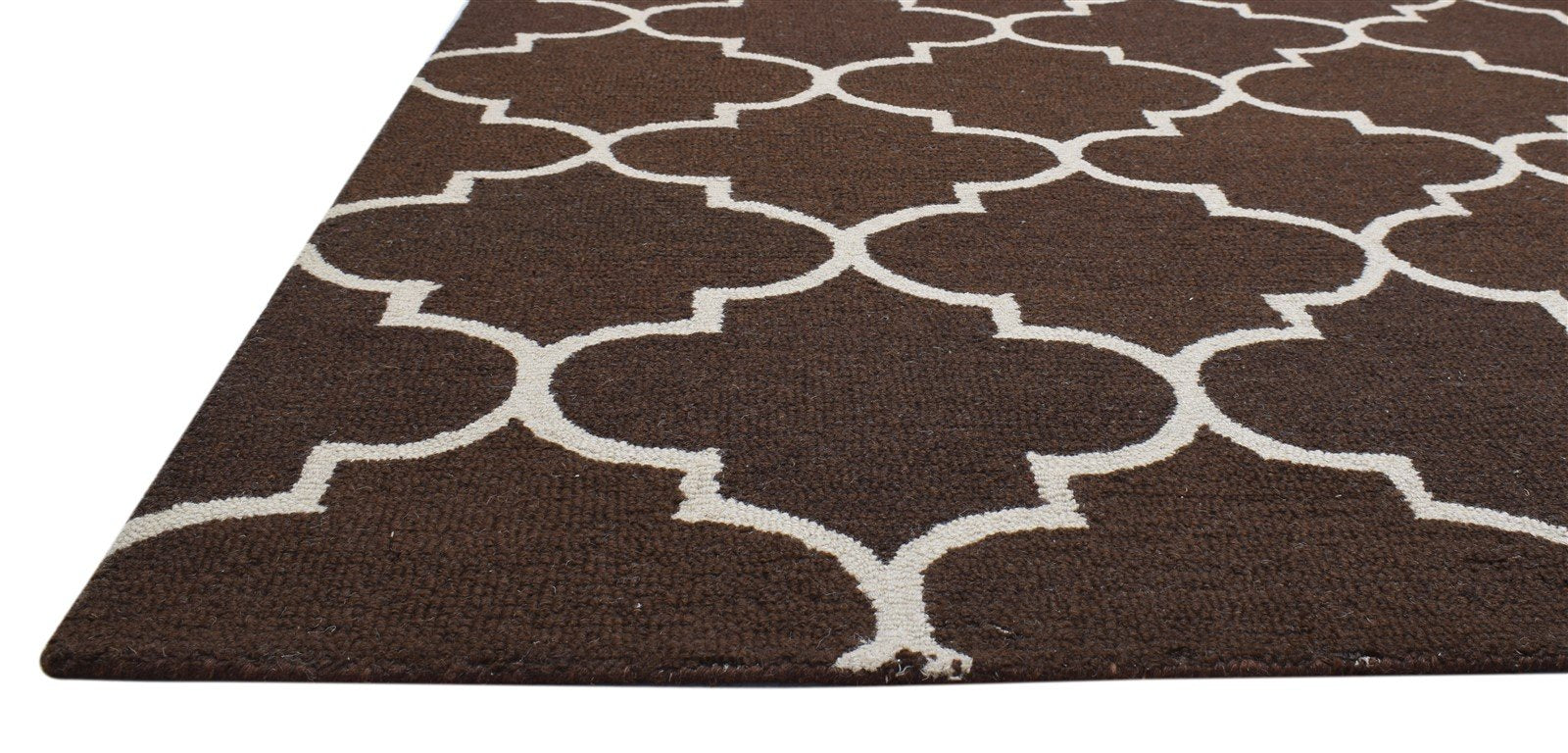 Hand Tufted Charcoal Wool Rug 5' X 8' Modern Moroccan Trellis Room Size Carpet