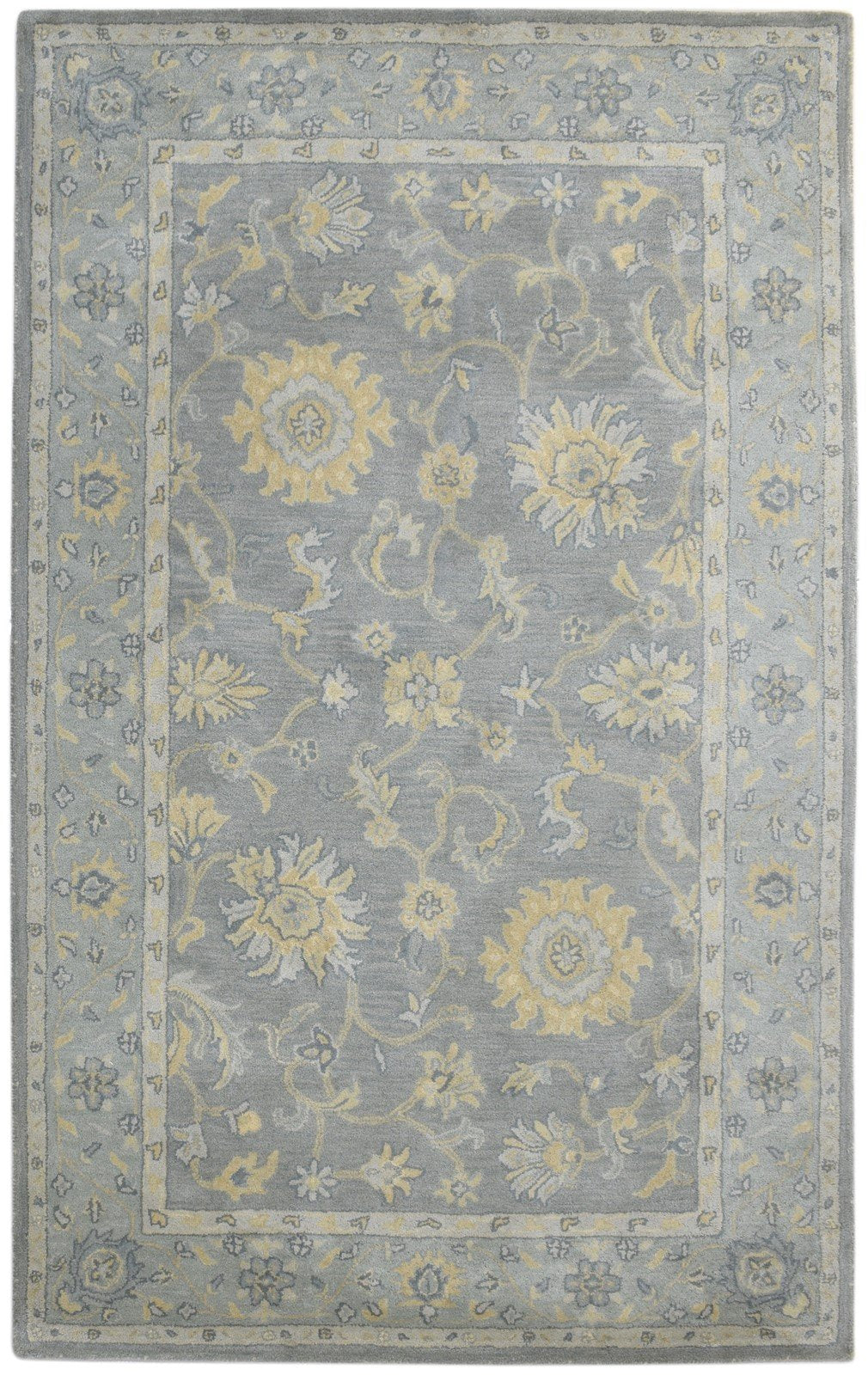 5' X 8' Rug Wool Grey Persian Hand Tufted Oushak Oriental Room Size Carpet