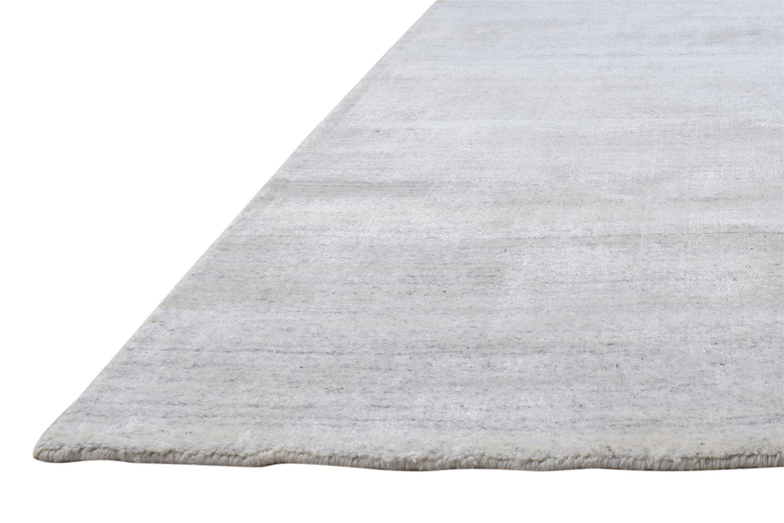 8X10 Rug Rayon From Bamboo Grey Modern Hand Woven Scandinavian Solid Large   7864781373589