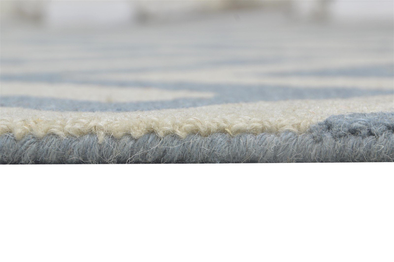 8X10 Rug Wool Dark Grey Modern Hand Tufted Scandinavian Geometric Large Carpet   7864304894101