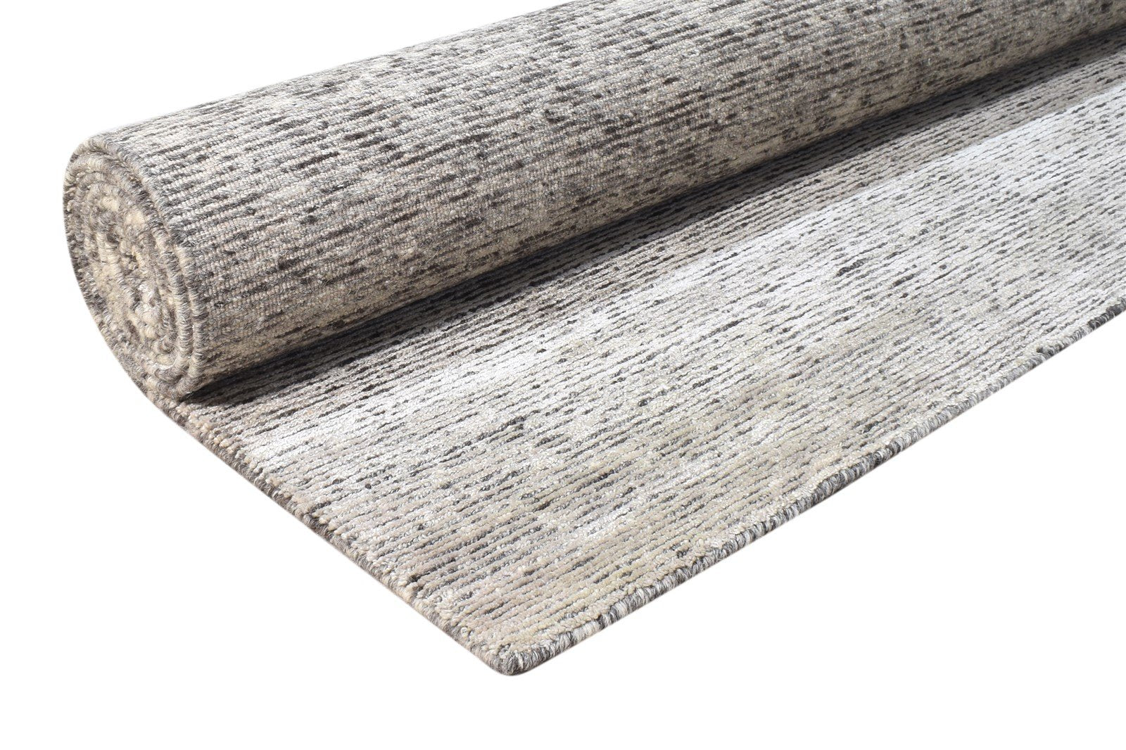 8X10 Rug Wool / Silk Beige Modern Hand Knotted Scandinavian Solid Large Carpet   7864575197333