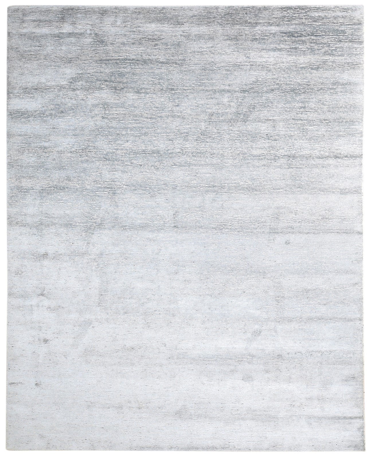 8X10 Rug Wool / Silk Grey Modern Hand Knotted Scandinavian Solid Large Carpet   7864579522709