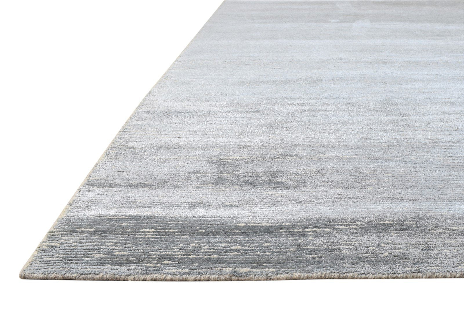 8X10 Rug Wool / Silk Grey Modern Hand Knotted Scandinavian Solid Large Carpet   7864579522709