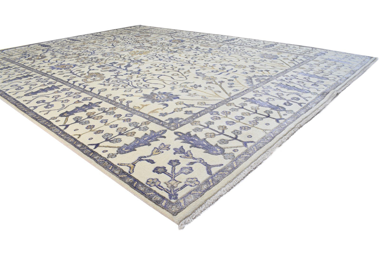 8X10 Rug Wool / Silk Sand Persian Hand Knotted Sarouk-Indian Oriental Large   7864188338325