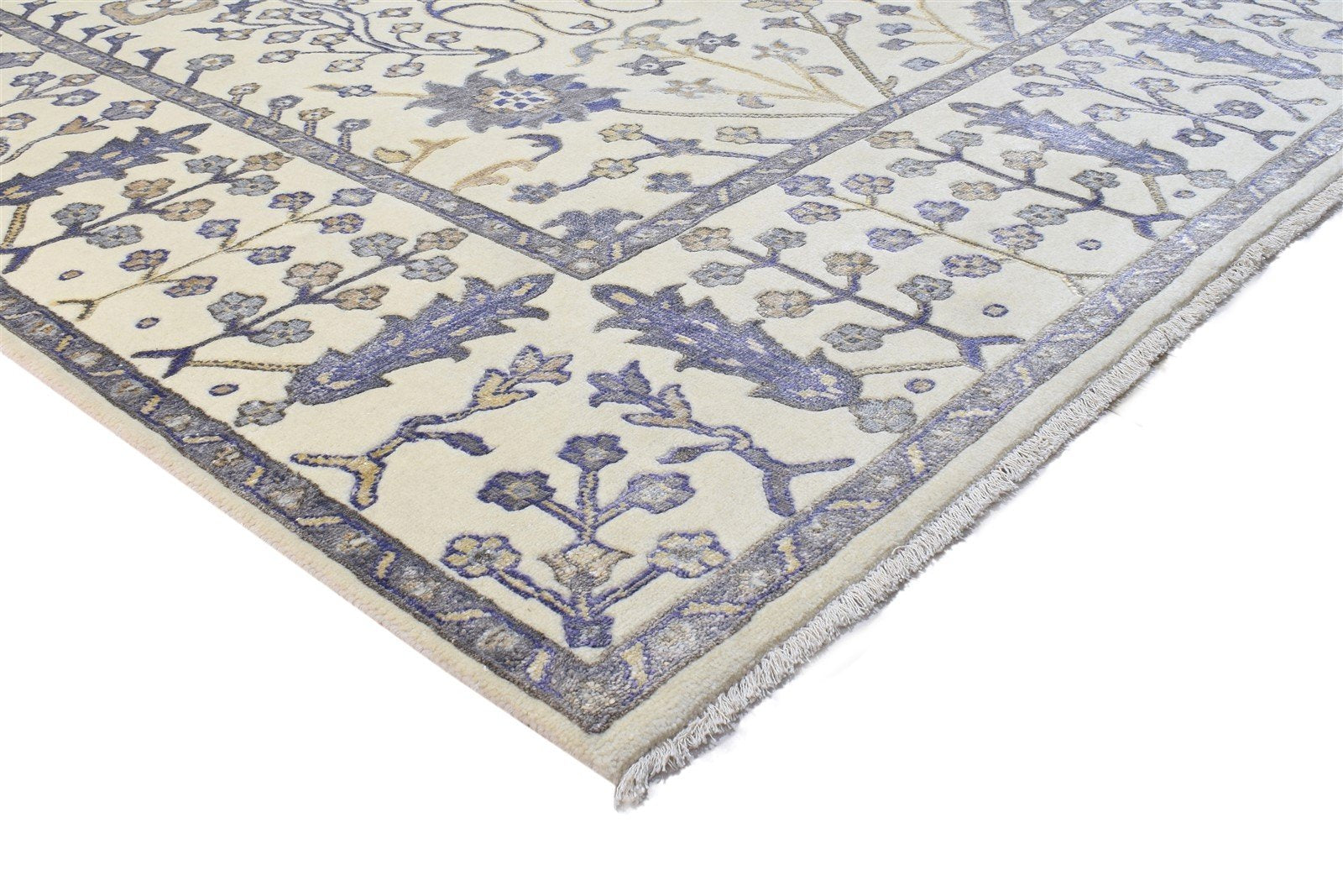 8X10 Rug Wool / Silk Sand Persian Hand Knotted Sarouk-Indian Oriental Large   7864188338325