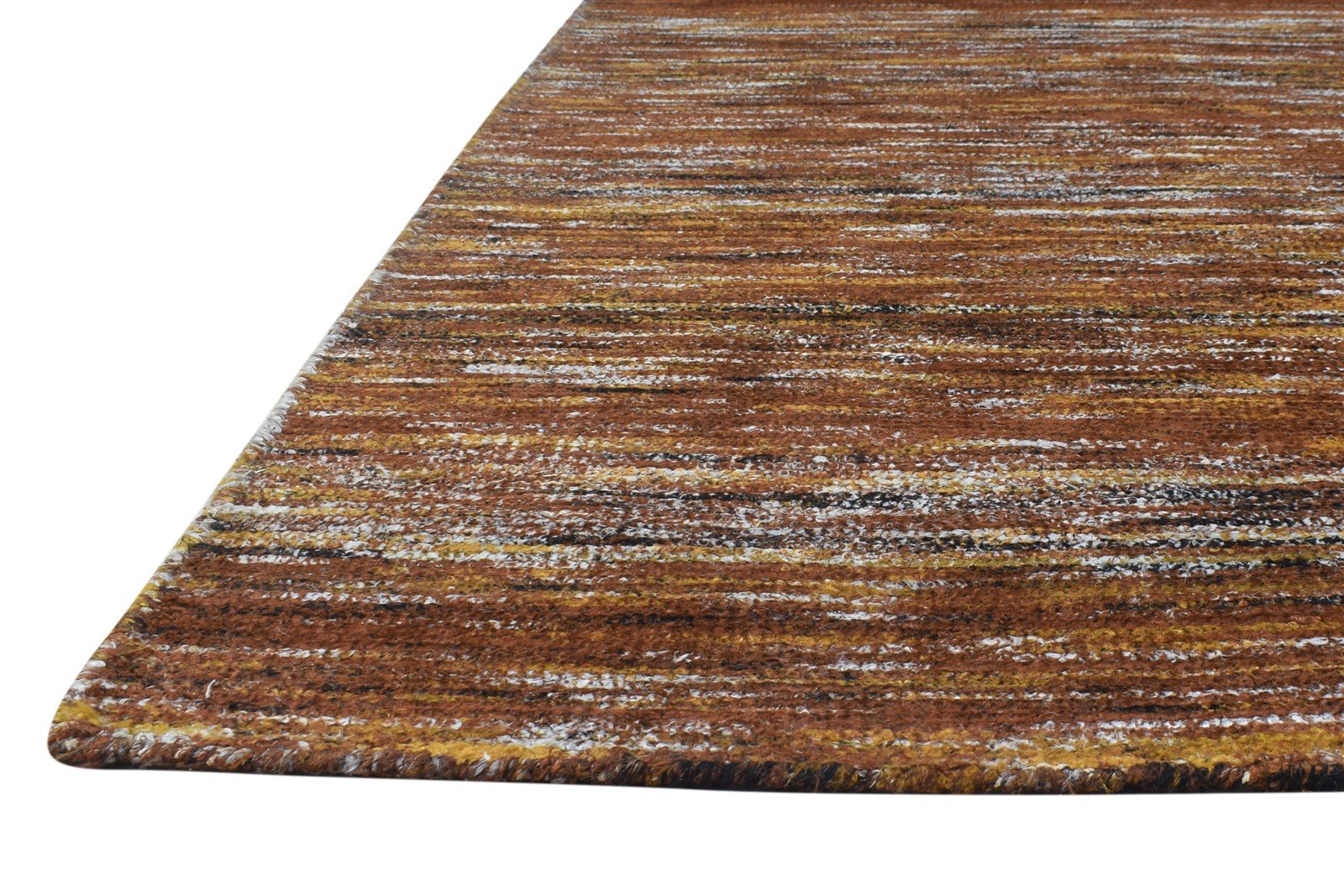 8X11 Rug Rayon From Bamboo Brown Modern Hand Woven Bohemian Striped Large Carpet   7864805294229