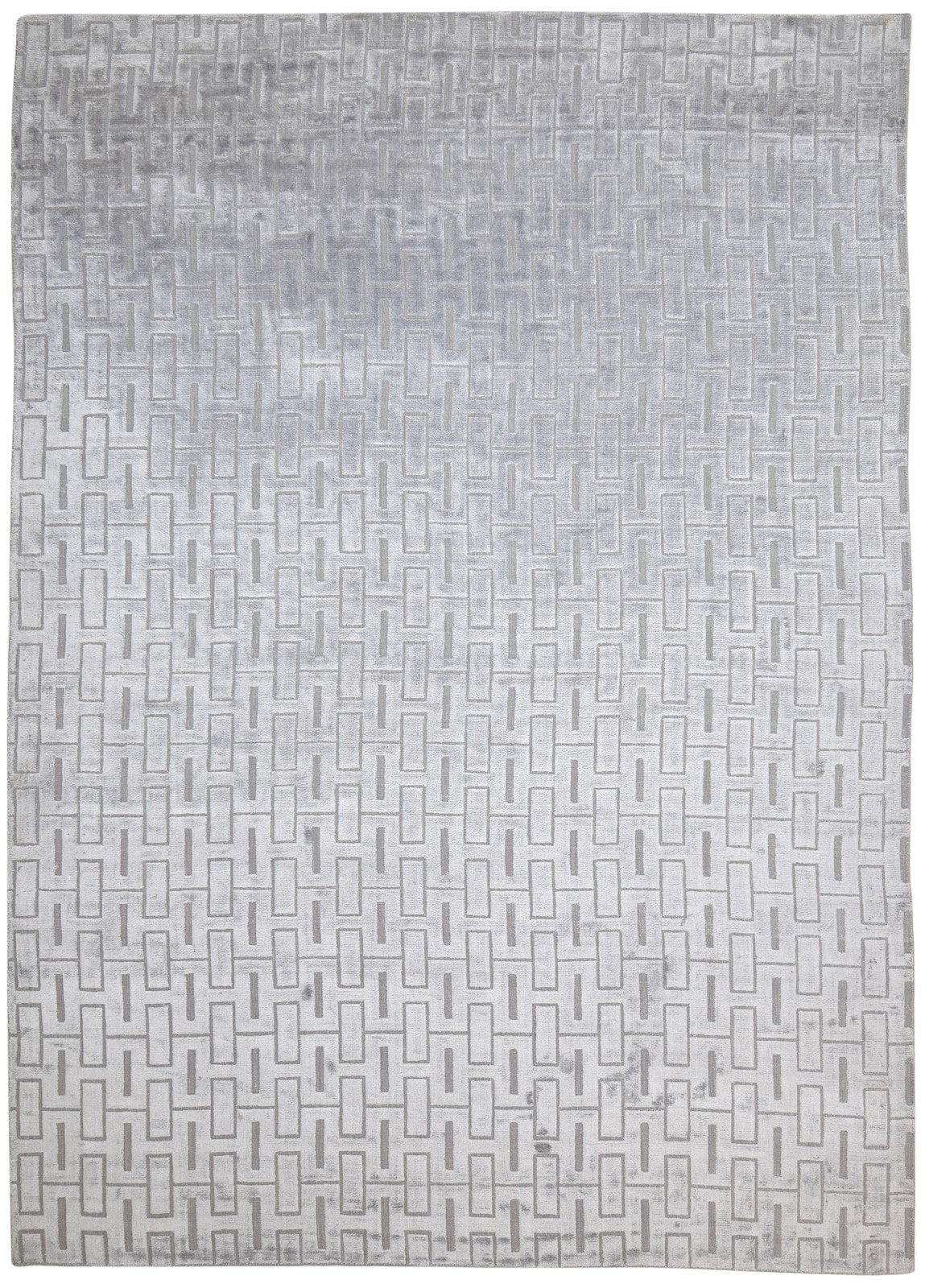 8X11 Rug Wool Dark Grey Modern Hand Woven Scandinavian Geometric Large Carpet   7864804769941