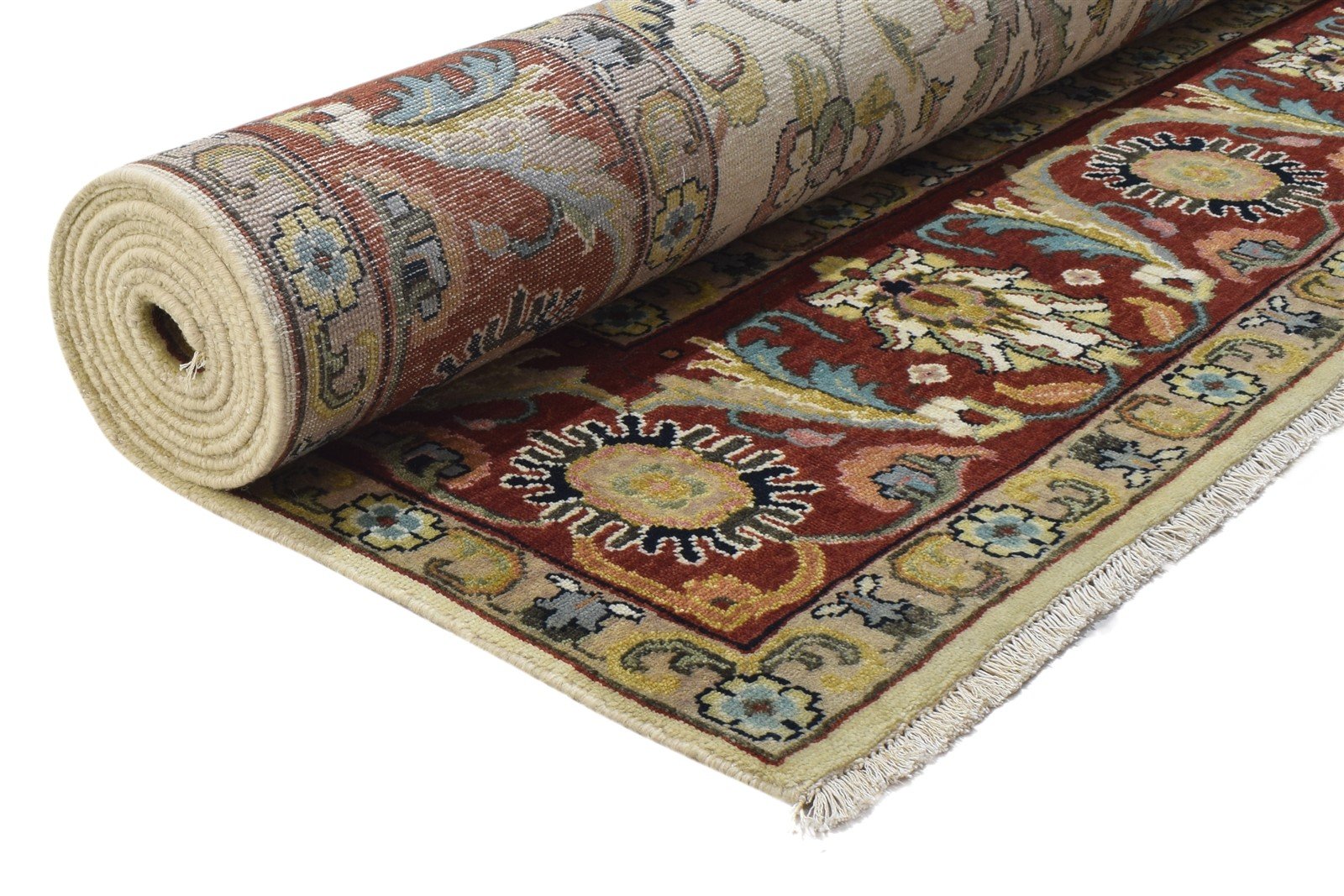 9' X 12' Rug Wool Beige Persian Hand Knotted Mughal Oriental Large Carpet   7864201740437