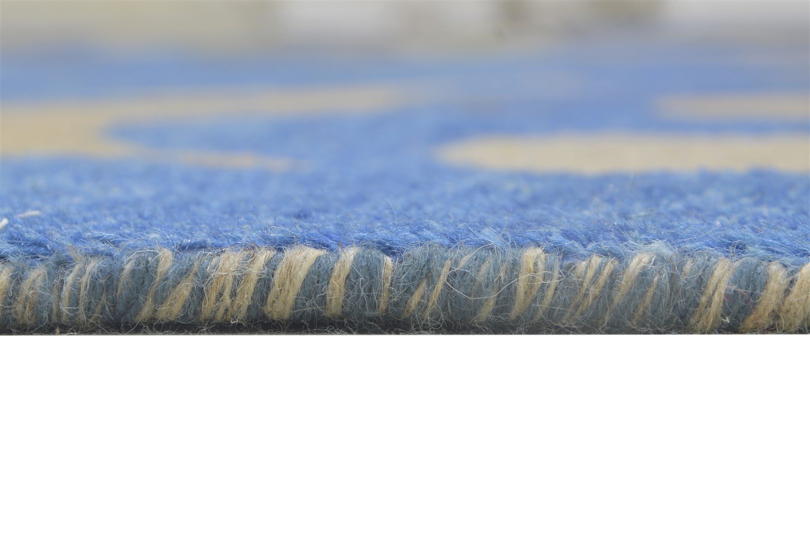 9' X 12' Rug Wool Blue Modern Hand Knotted Indian Abstract Extra Large Carpet   7864322359445