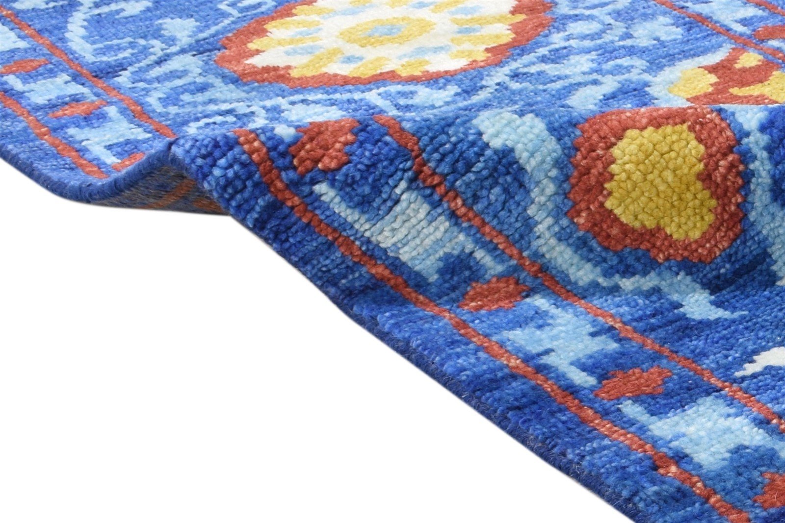 9' X 12' Rug Wool Blue Persian Hand Knotted Mughal Oriental Large Carpet   7864966742165