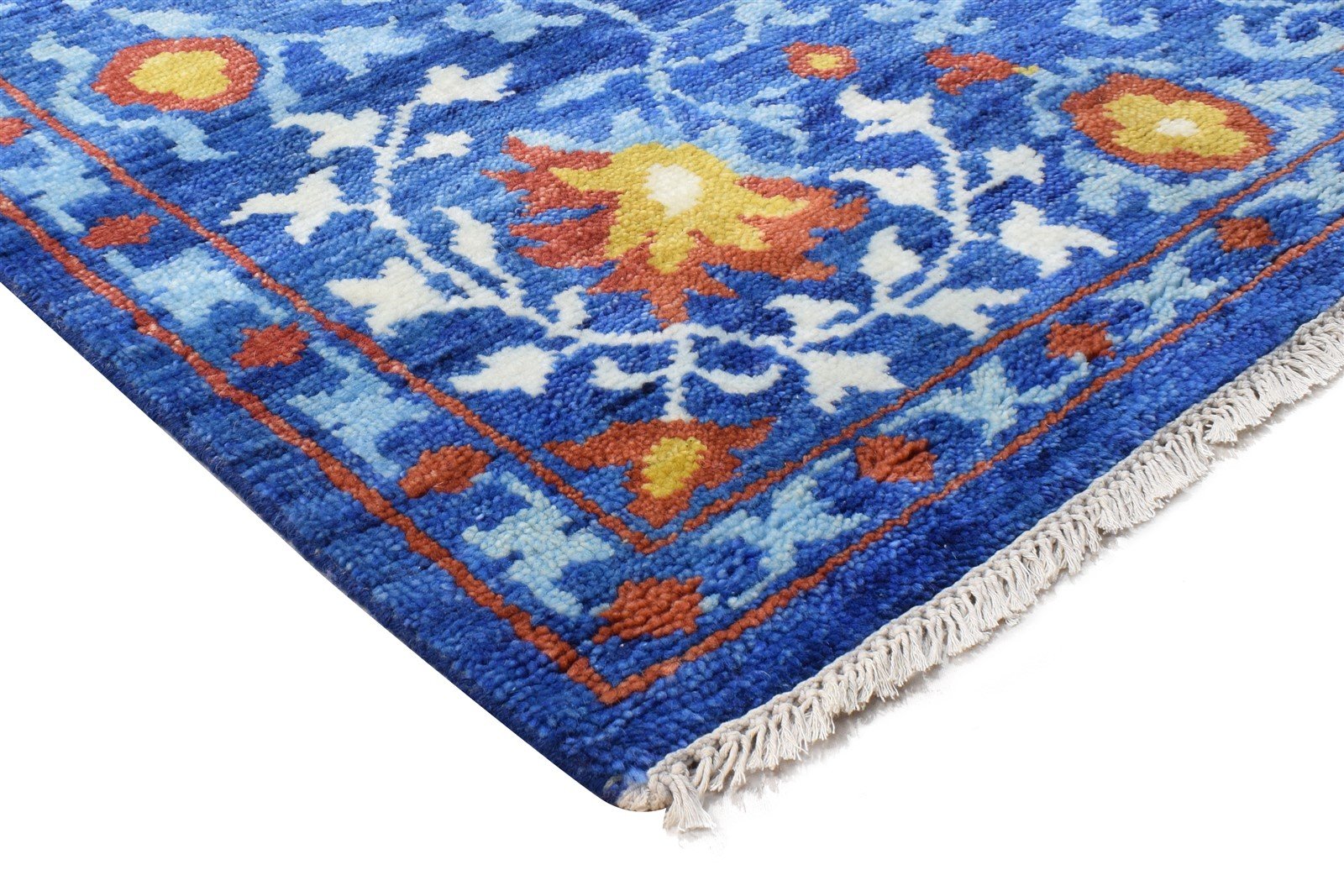 9' X 12' Rug Wool Blue Persian Hand Knotted Mughal Oriental Large Carpet   7864966742165