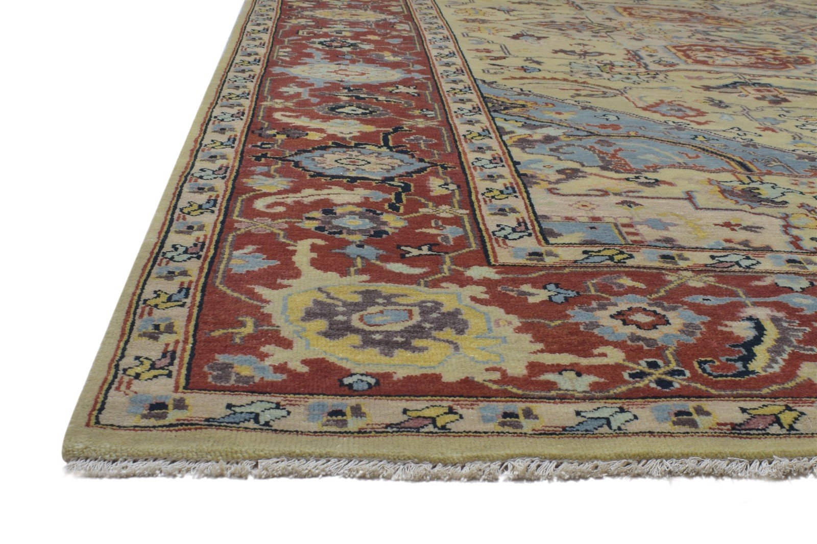 9' X 12' Rug Wool Sage Persian Hand Knotted Serapi Oriental Large Carpet   7864202592405