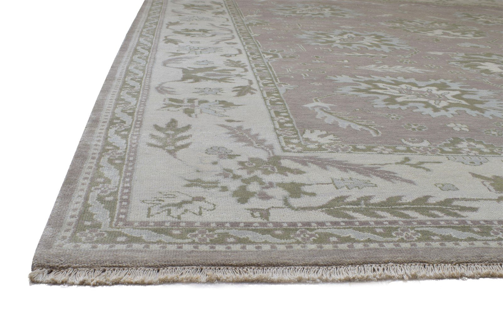 9' X 8' Rug Wool Beige Persian Hand Knotted Oushak Oriental Large Carpet   7864200200341