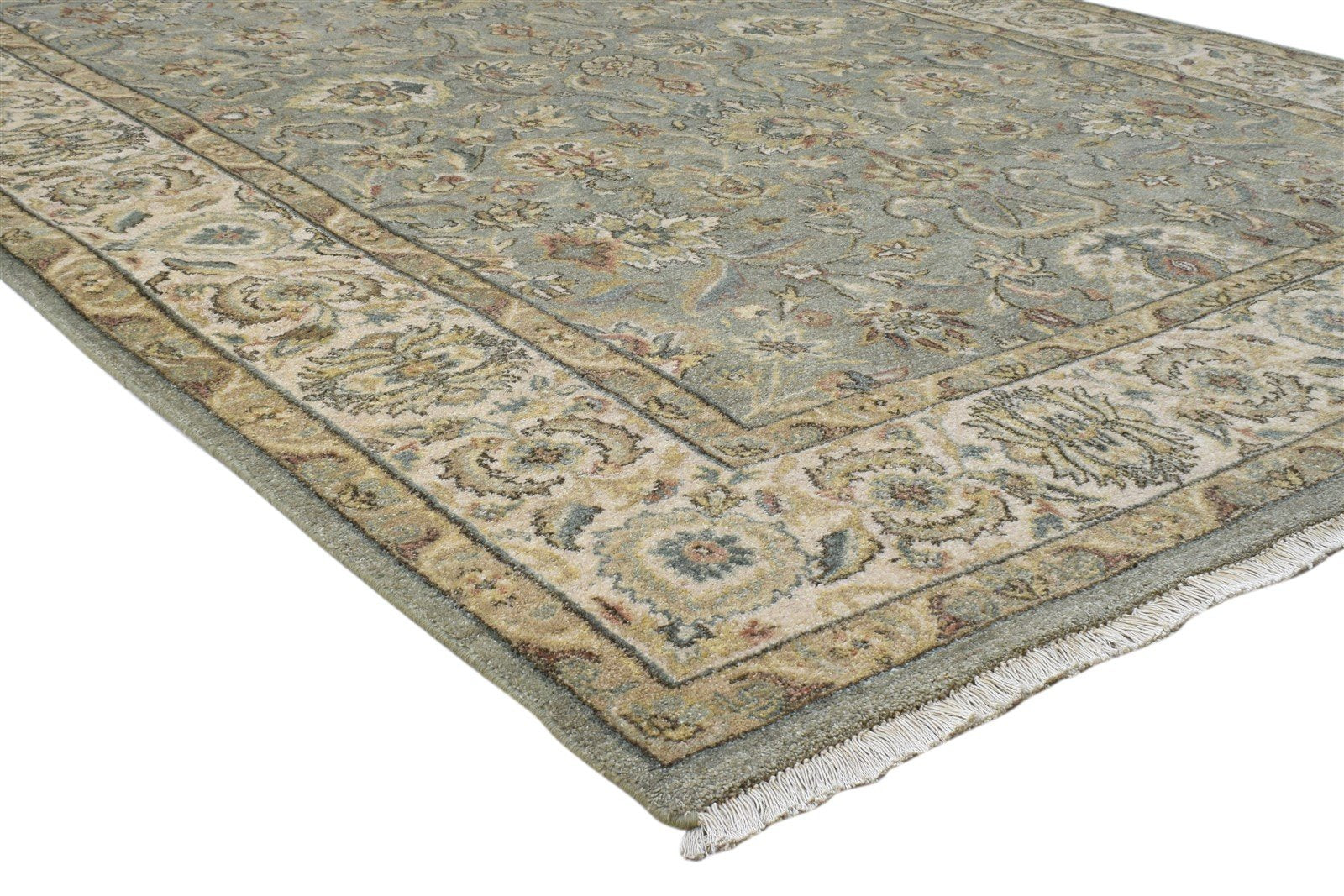 Wool Grey Rug 6' X 9' Persian Hand Knotted Kashan Oriental Room Size Carpet 