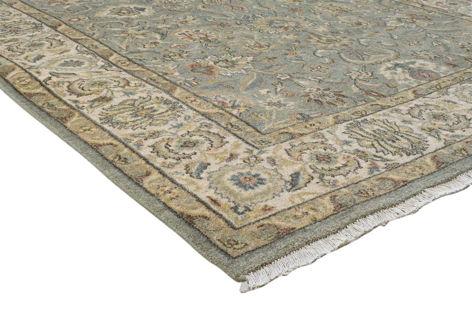 Wool Grey Rug 6' X 9' Persian Hand Knotted Kashan Oriental Room Size Carpet 