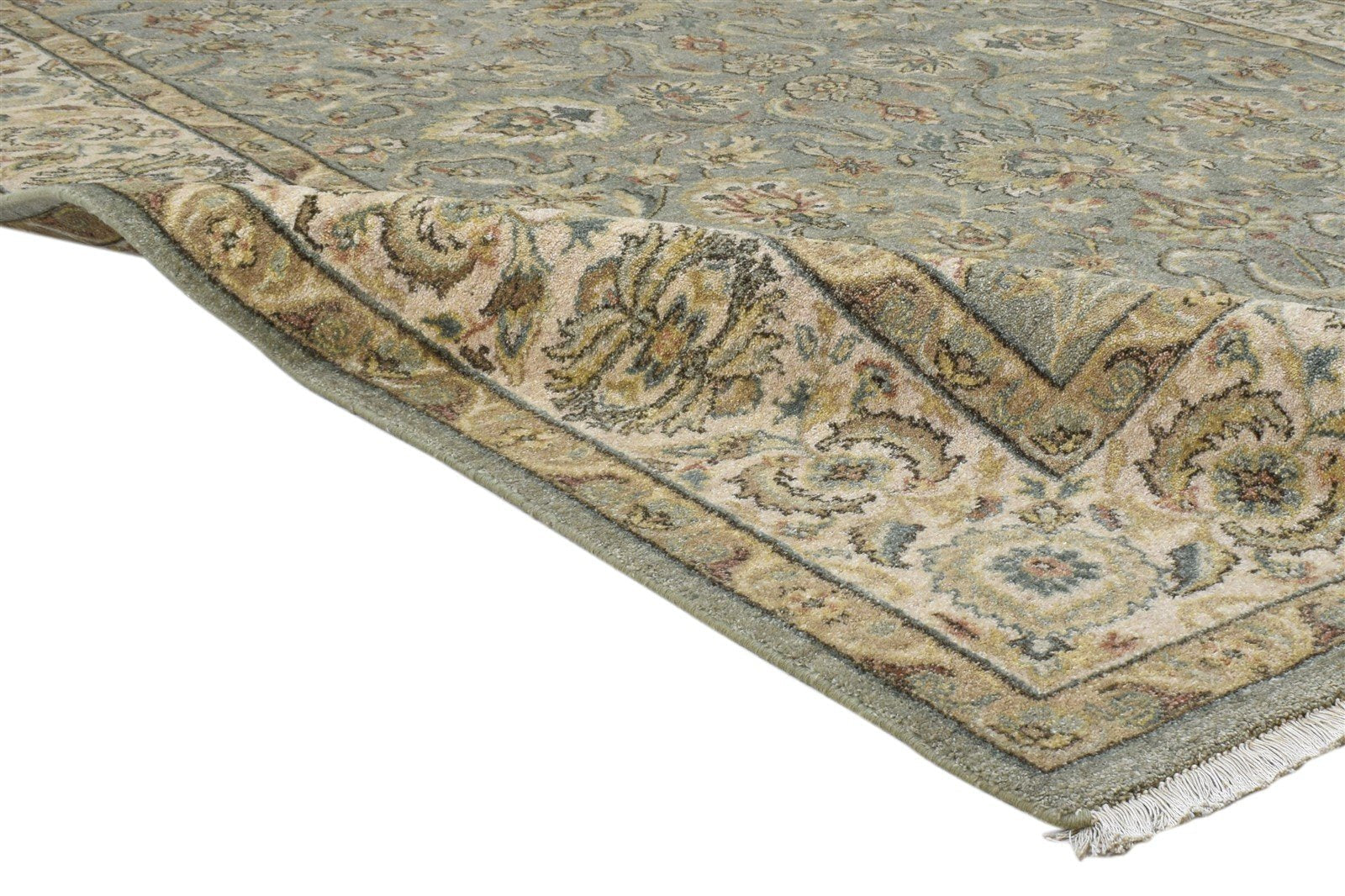 Wool Grey Rug 6' X 9' Persian Hand Knotted Kashan Oriental Room Size Carpet 