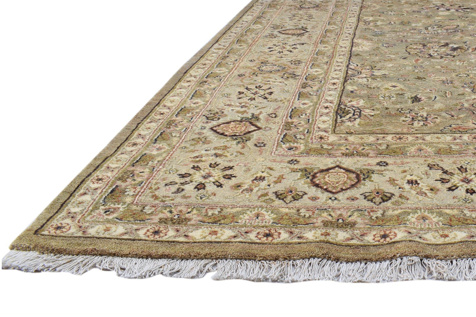 Grey Wool Rug 8' X 10' Persian Hand Knotted Kashan Oriental Large Carpet 