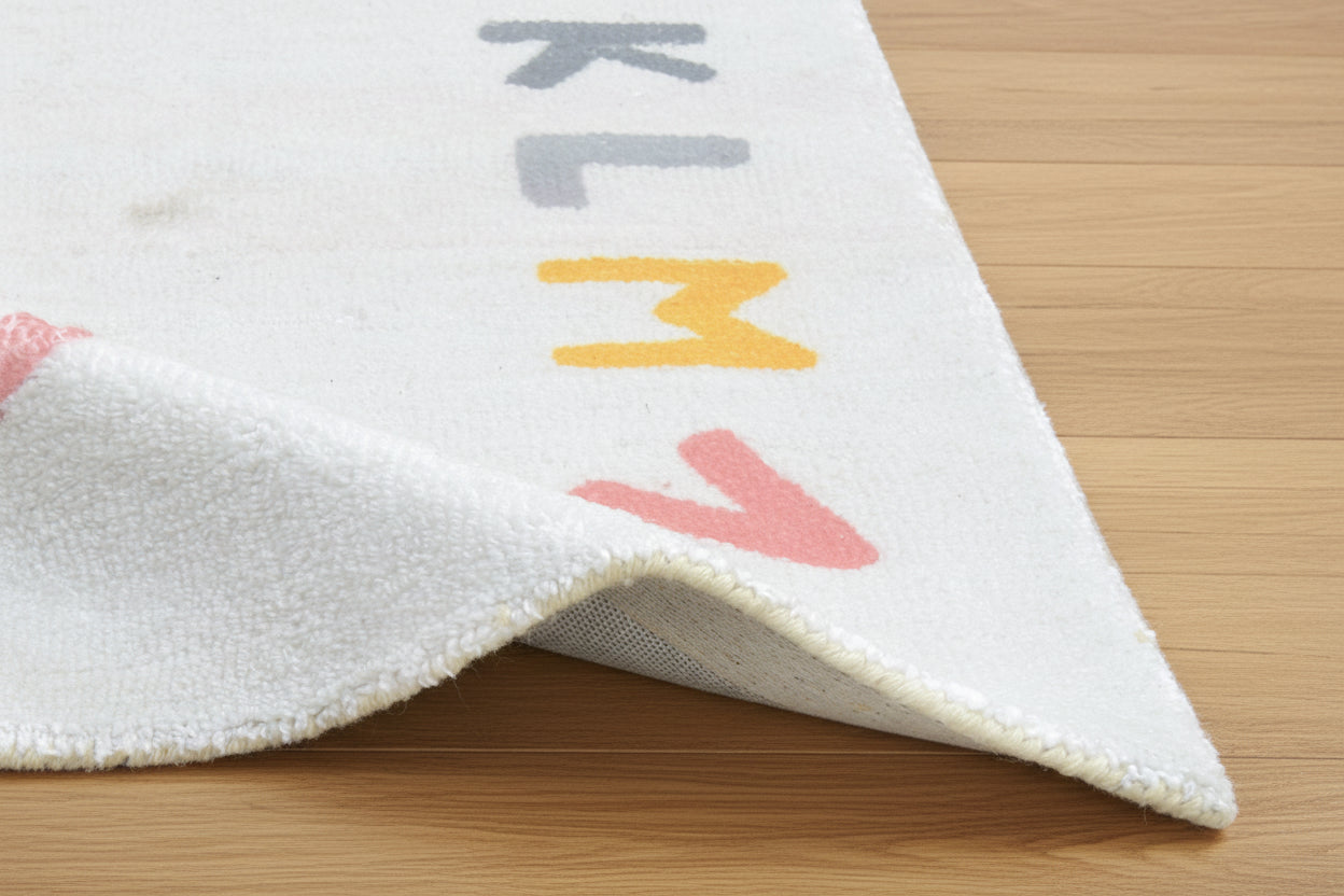 Alphabet Kids Rug | Porcelain Gray ABC Learning Nursery Rug   9126188220565