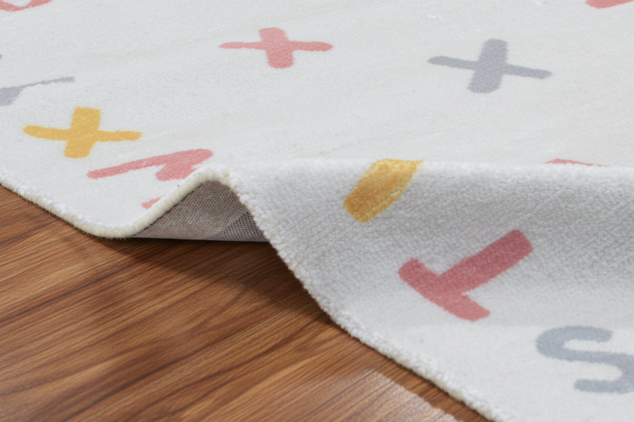 Alphabet Kids Rug | Porcelain Gray ABC Learning Nursery Rug   9126188220565