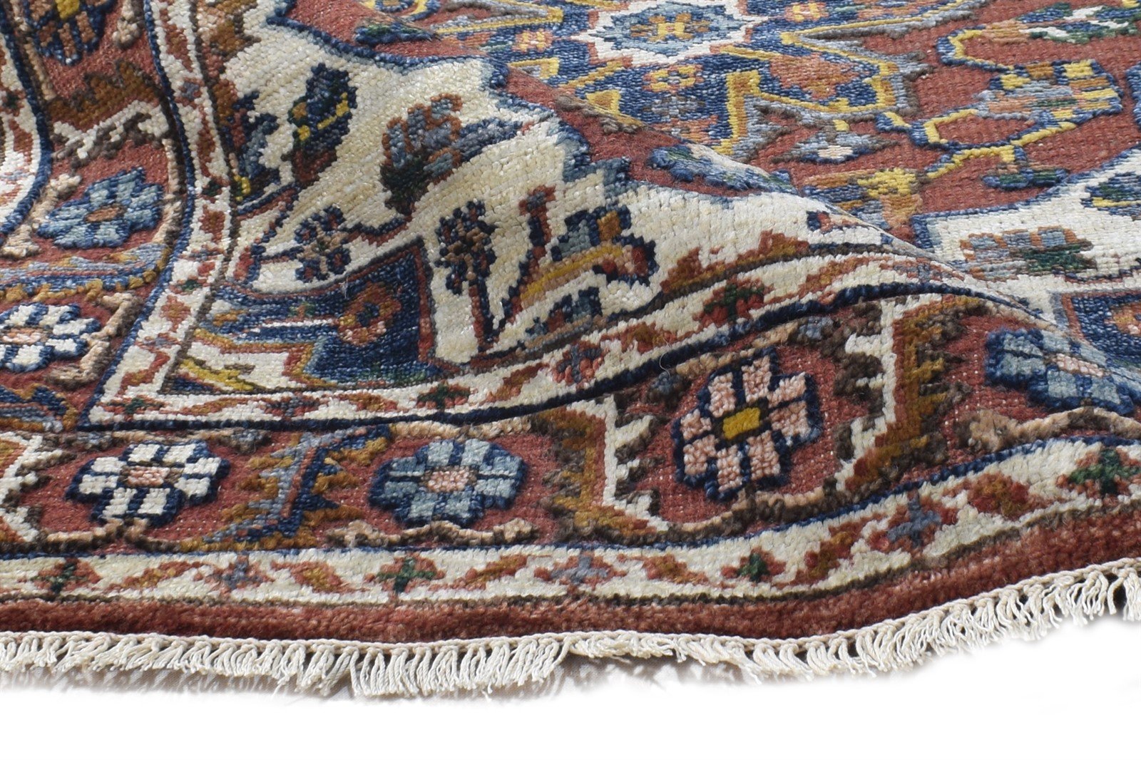 Alyss Rust Wool / Silk Rug 2'6"x10 Persian Hand Knotted Oushak Oriental Runner   7864996855957