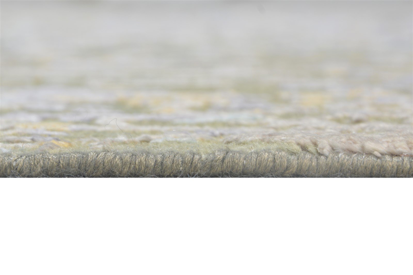 Anderea Hand Knotted Sage Wool / Silk Rug 5X8 Modern French Abstract   7864429838485