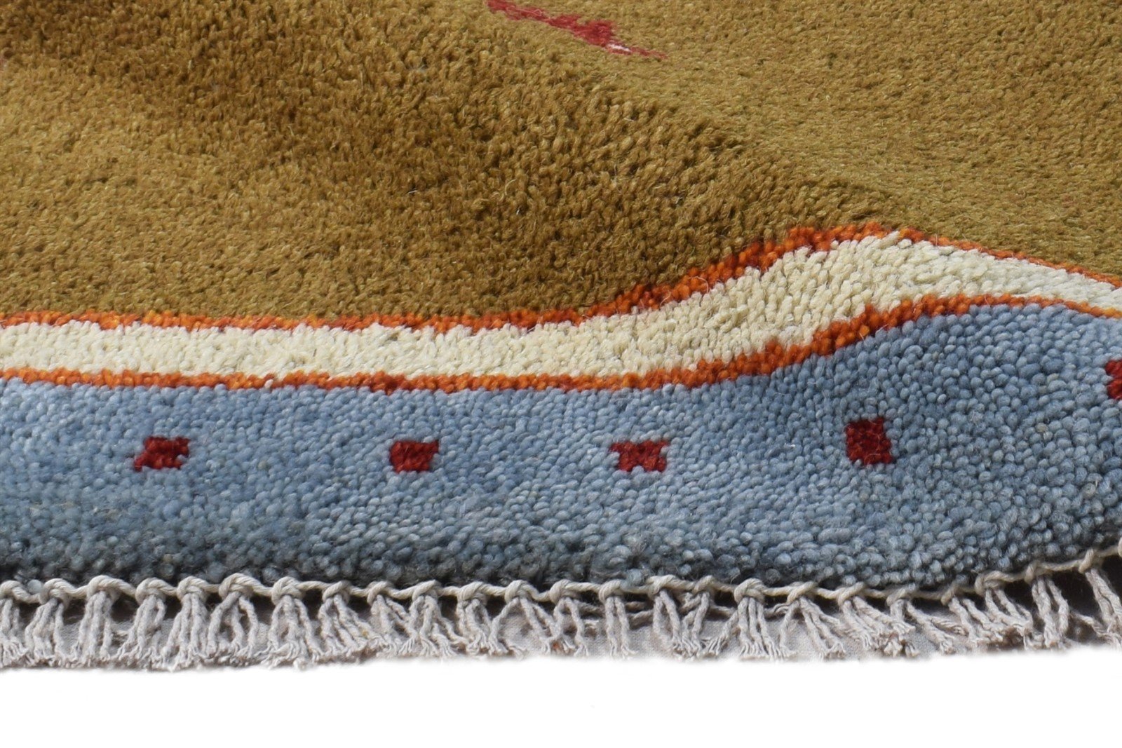 Andi Brown Wool Rug 1' X 2' Persian Hand Knotted Southwestern Tribal   7865185304725