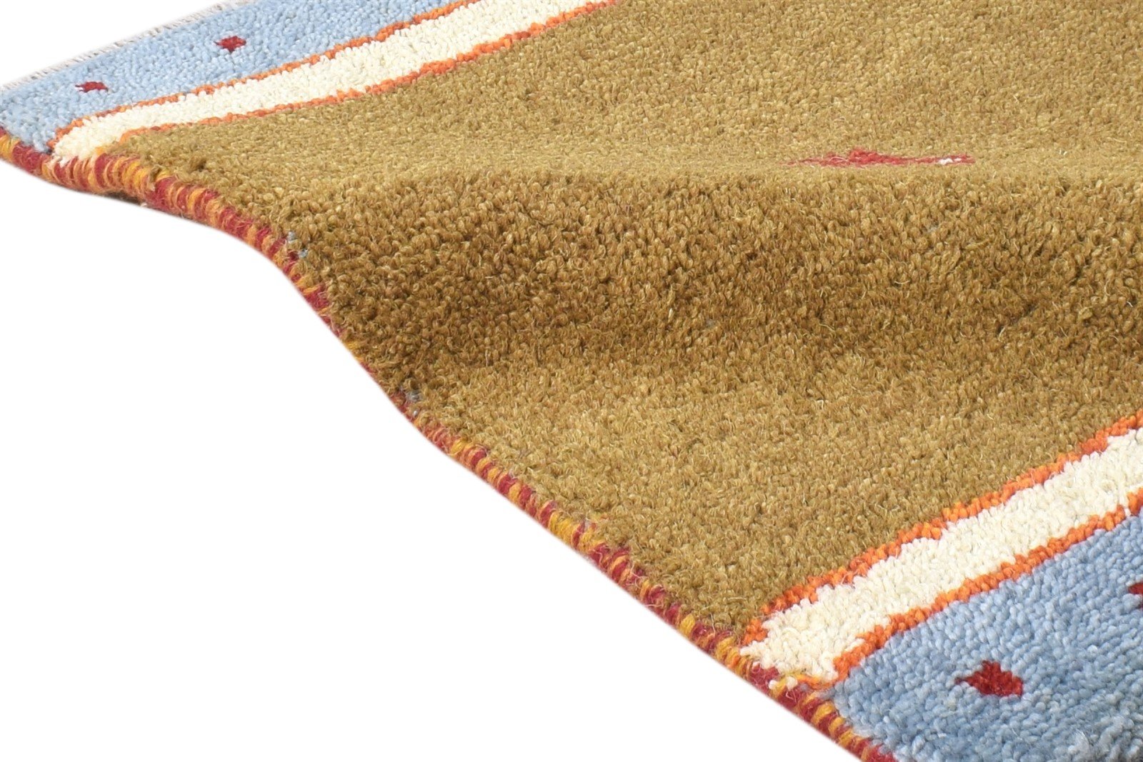 Andi Brown Wool Rug 1' X 2' Persian Hand Knotted Southwestern Tribal   7865185304725