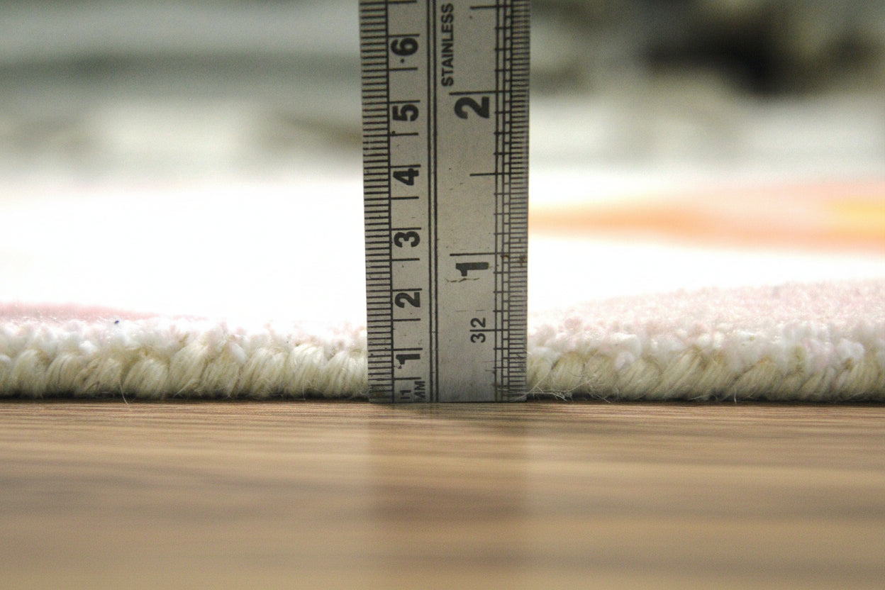 Anky Rainbow Pink Handmade Kids Nursery Plush Soft Rug   9006423703701