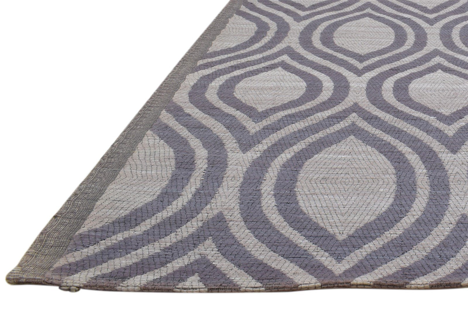 Art Silk Grey Rug 5' X 8' Modern Power Loomed Moroccan Trellis 5'2"X7'11" Carpet   7860700938389