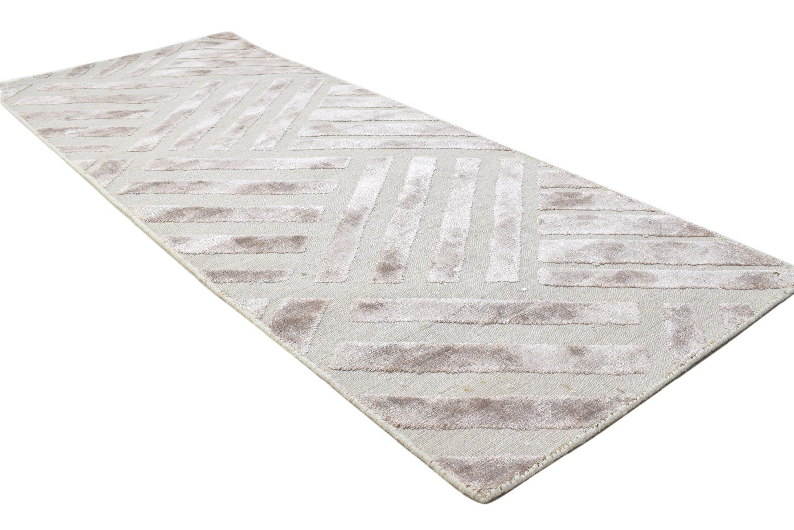 Atlante 2X6 Rug Wool Silk Red Modern Jacquard Loom Scandinavian Geometric Runner   7864147902613