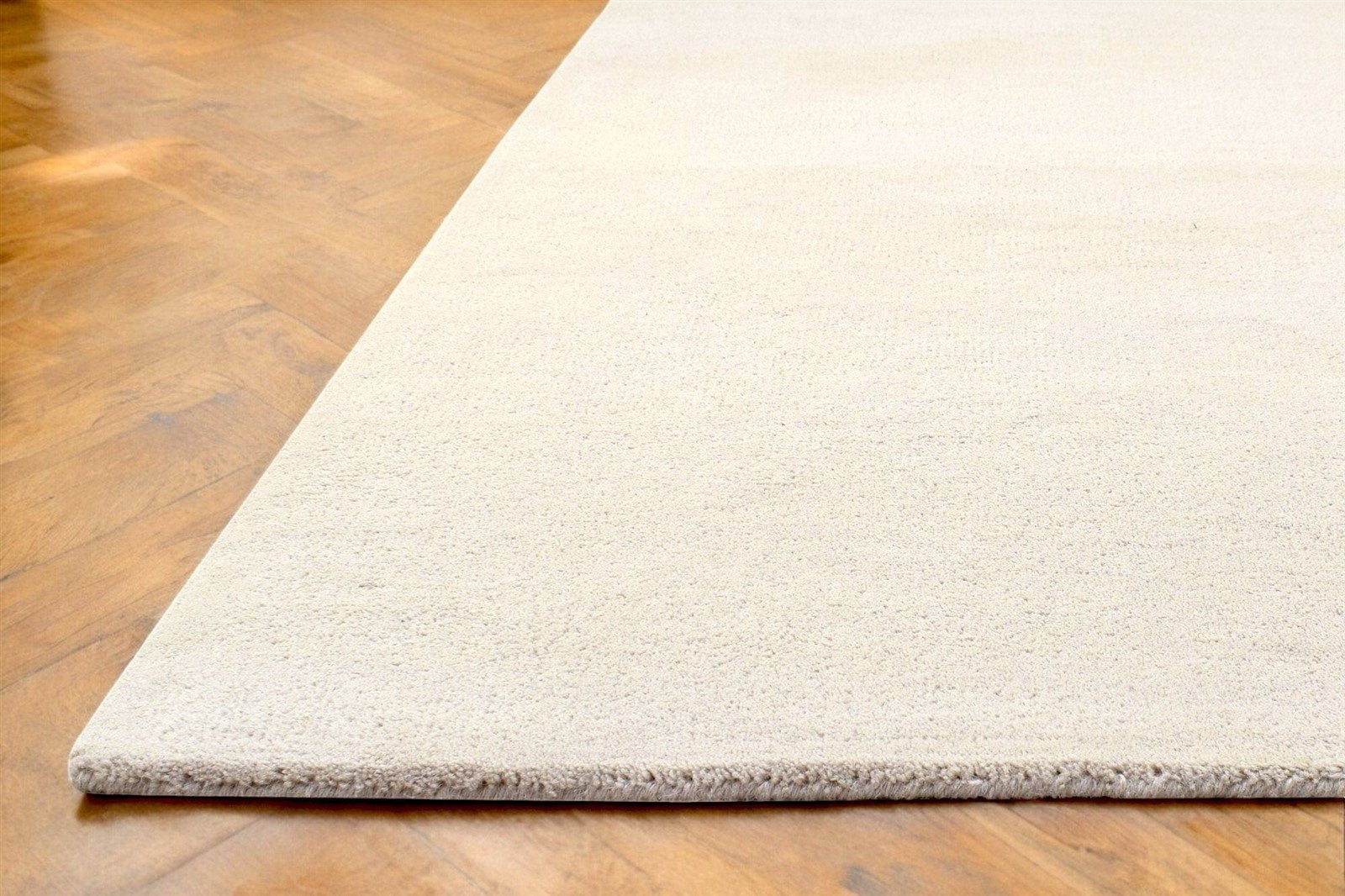 Beige Area Rug for Bedroom, Modern Rug, Solid Color Beige Wool Baxter Rug   8618924966037