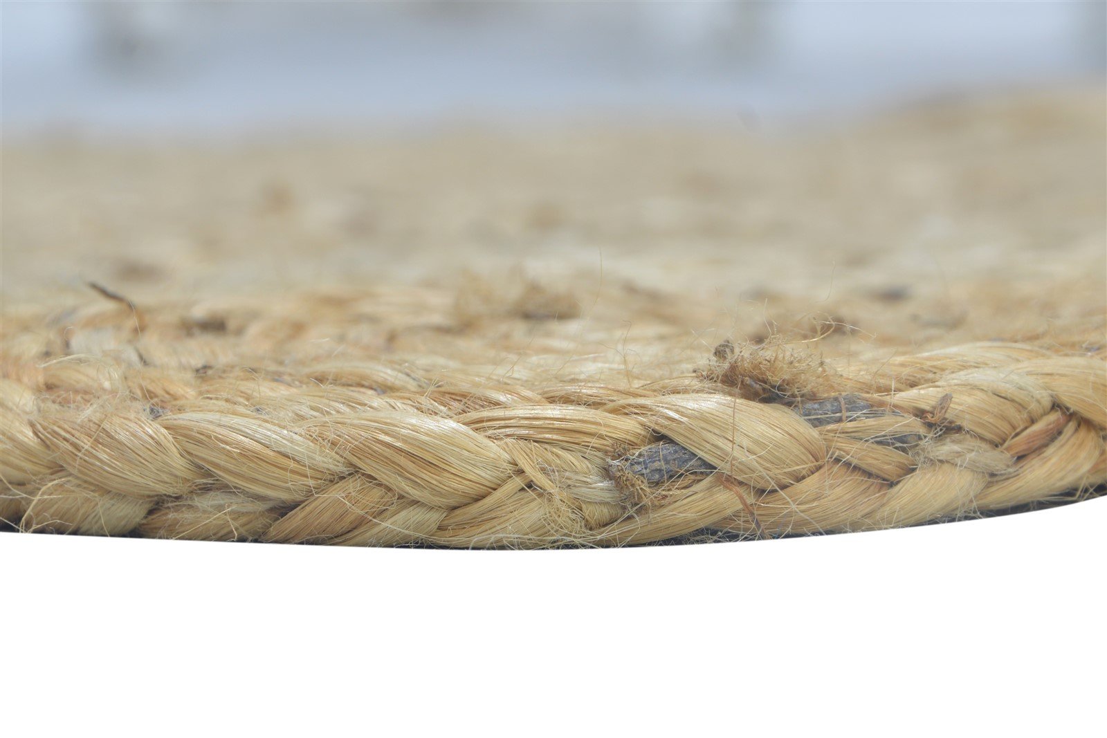 Arlie Beige Jute Rug 3' X 3' Modern Hand Woven Scandinavian Circles Round   7864818663573