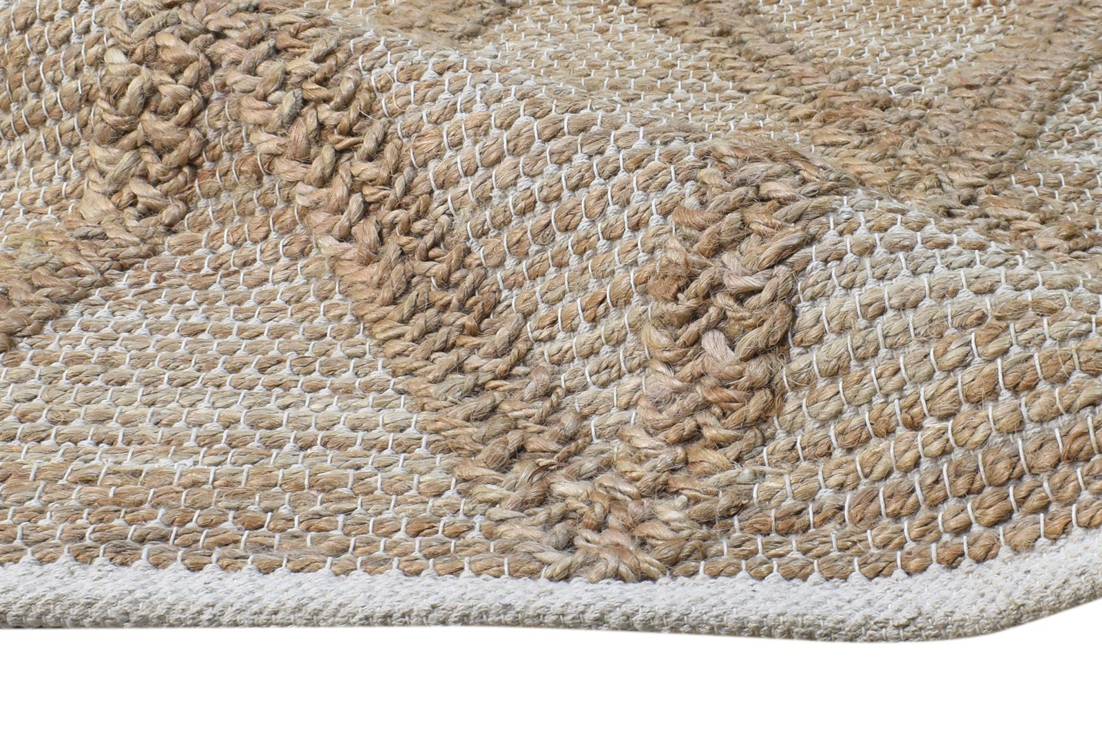 Beige Jute Rug 5' X 8' Modern Hand Woven Scandinavian Nordic Room Size Carpet   7865005670549