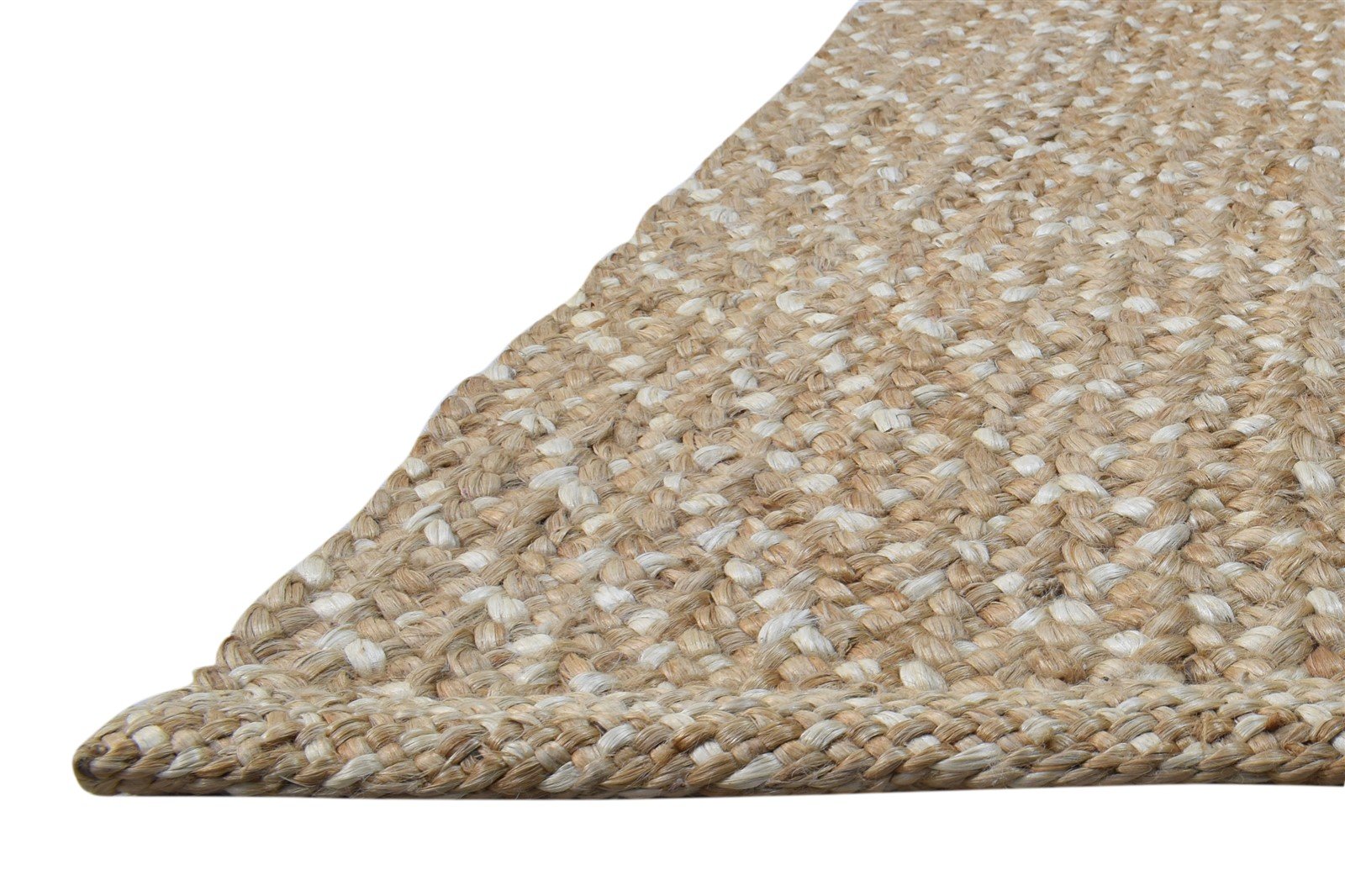 Beige Jute Rug 5' X 8' Modern Hand Woven Scandinavian Solid Room Size Carpet   7864962318485
