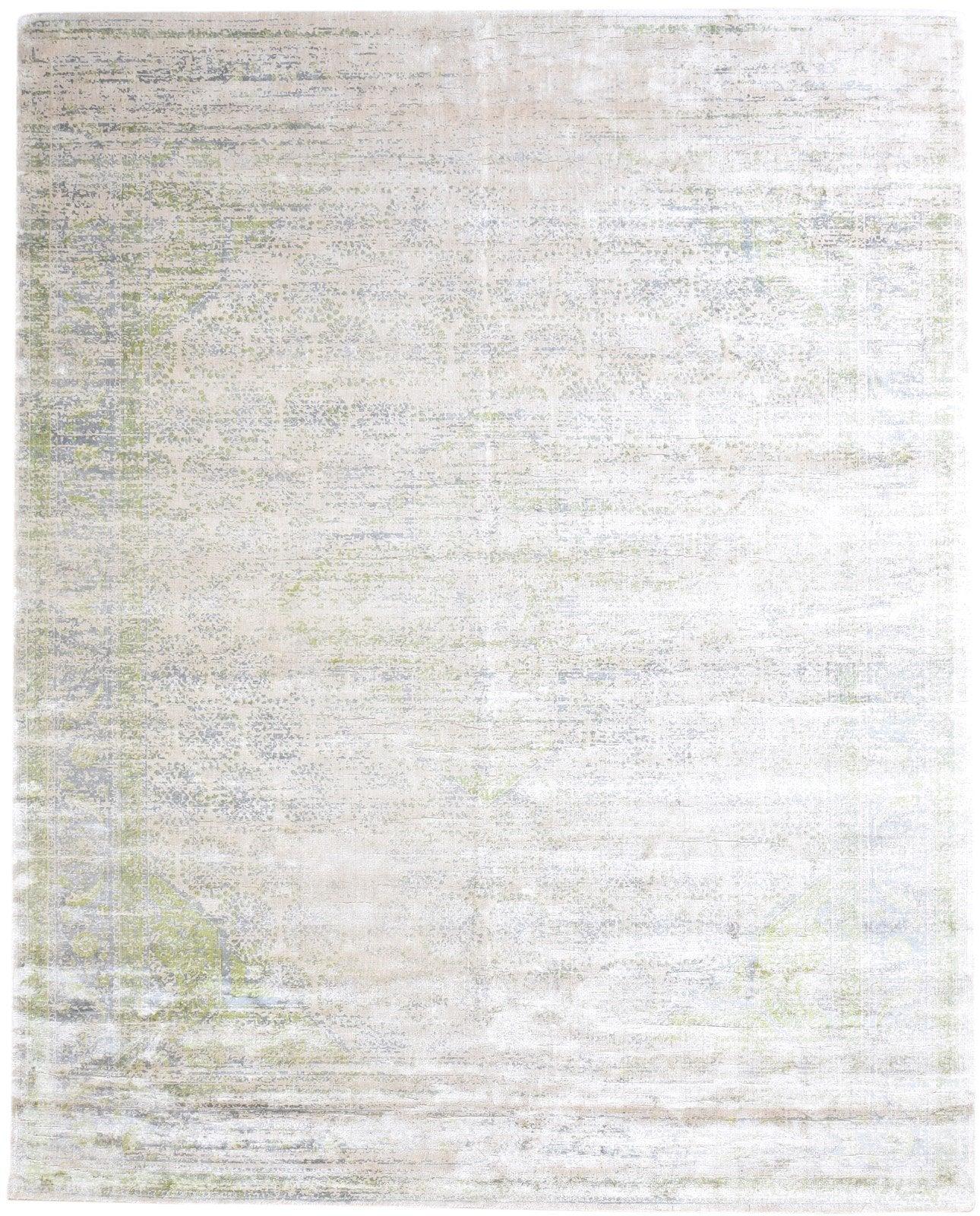 Beige Silk Rug 8' X 10' Modern Handloom American Abstract Large Carpet   7865145917589