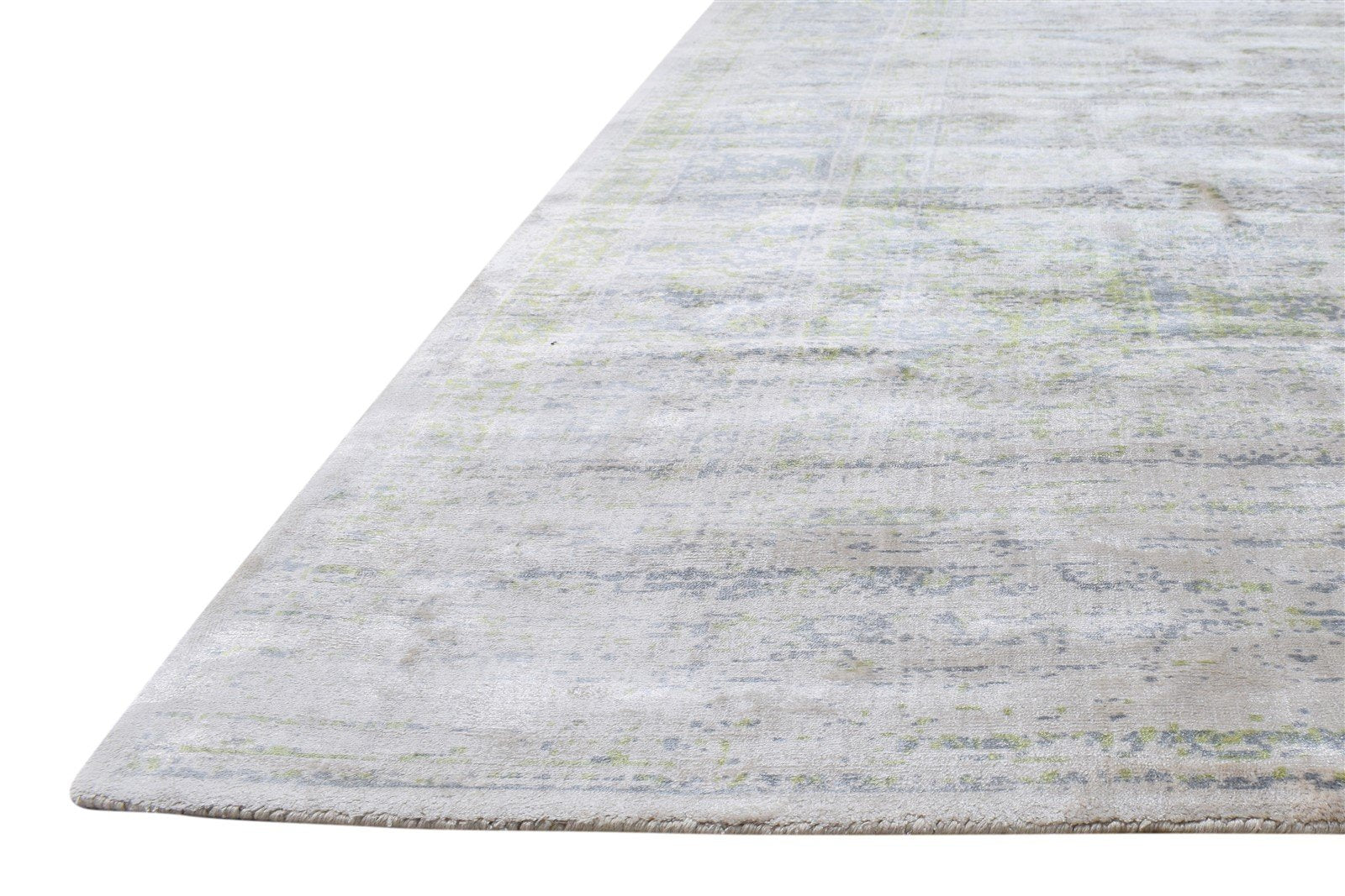 Beige Silk Rug 8' X 10' Modern Handloom American Abstract Large Carpet   7865145917589