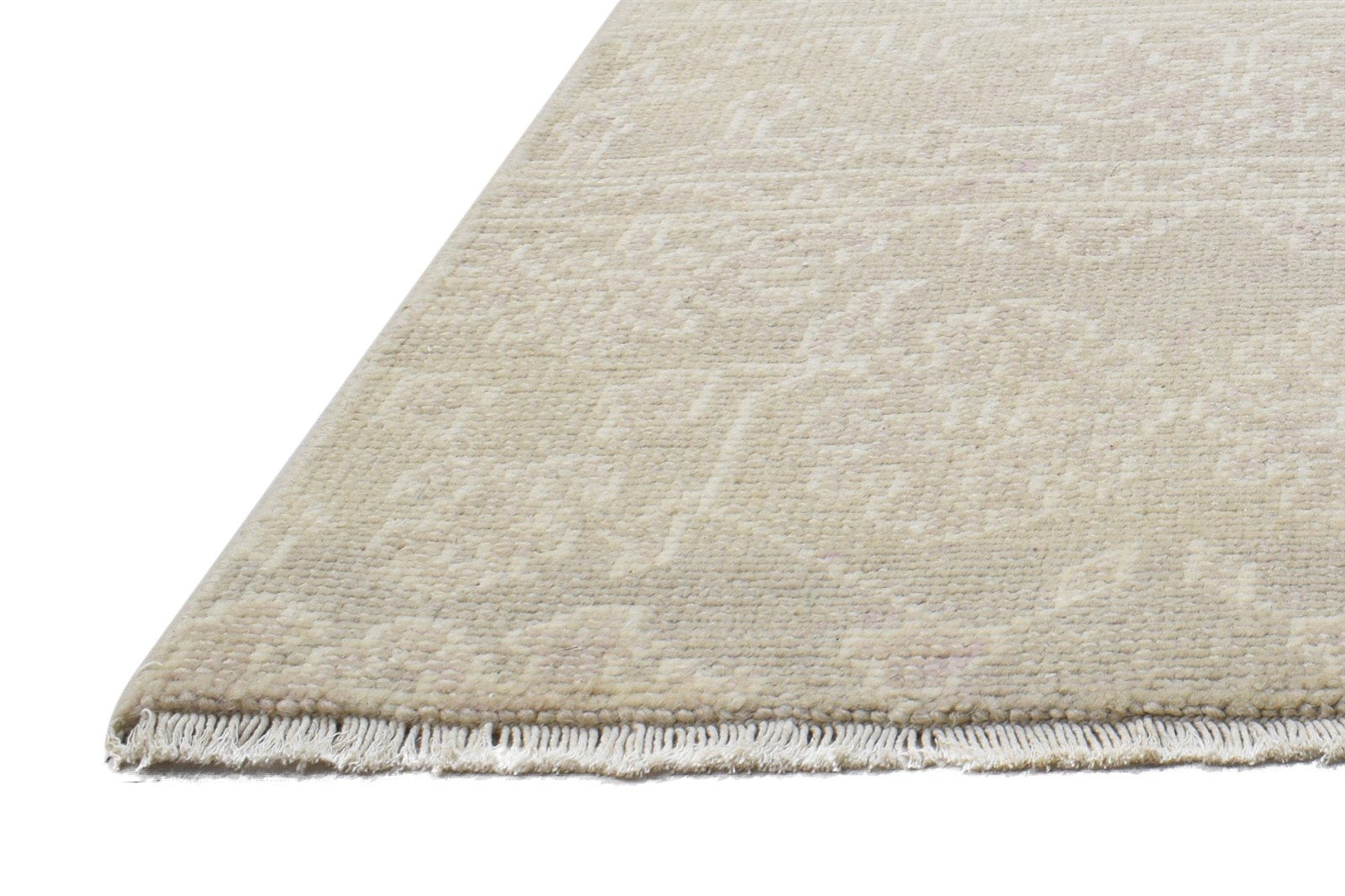 Beige Wool Rug 2' X 2' Persian Hand Knotted Oushak Oriental Small Carpet   7864120770709