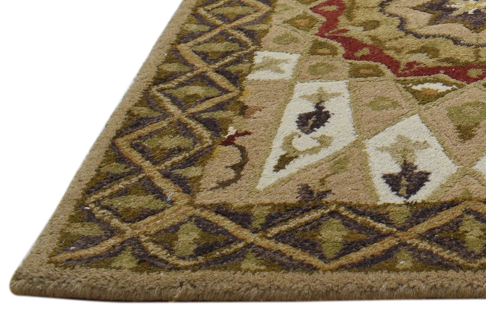 Beige Wool Rug 2' X 3' Persian Hand Tufted Nain Oriental Small Carpet   7860708638869