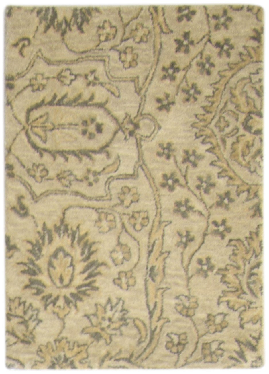 Beige Wool Rug 2' X 3' Persian Hand Tufted Oushak Oriental Small Carpet   7864136368277