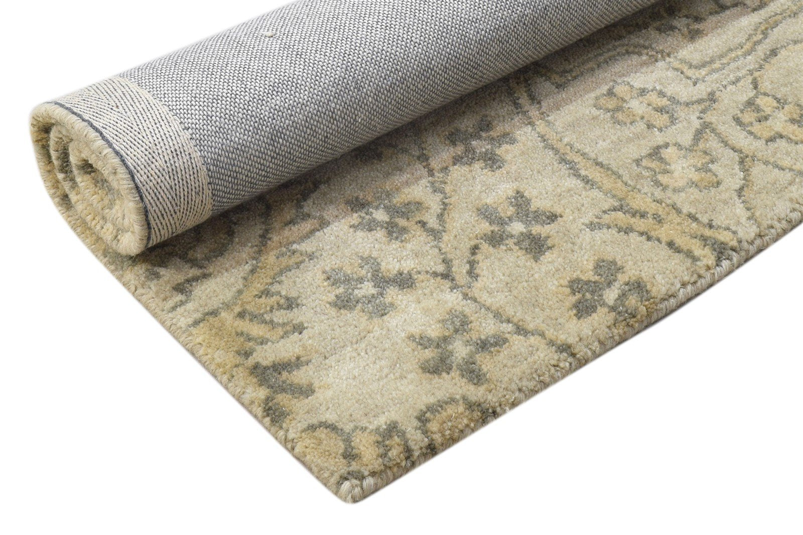 Beige Wool Rug 2' X 3' Persian Hand Tufted Oushak Oriental Small Carpet   7864136368277