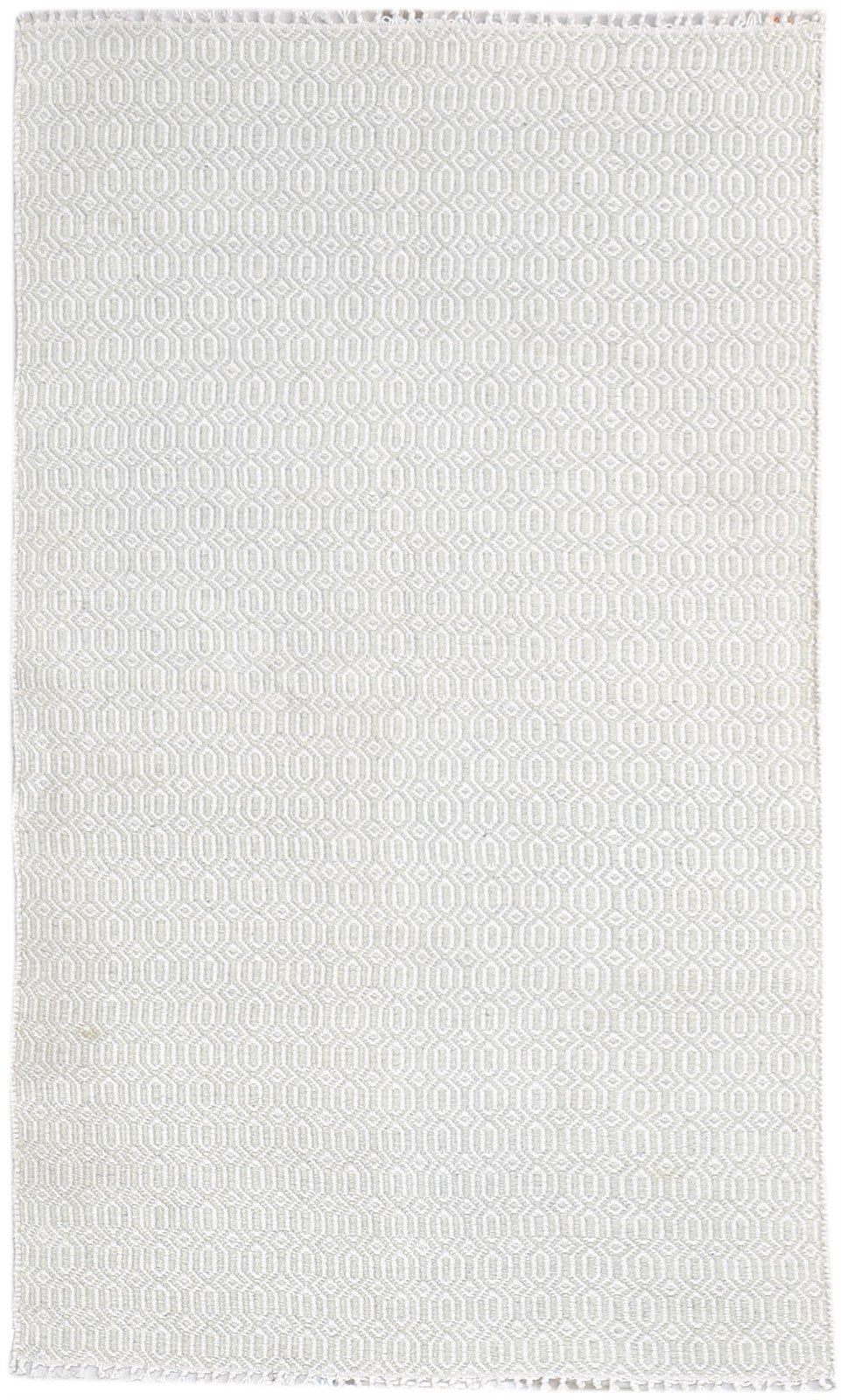 Beige Wool Rug 3' X 5' Modern Dhurrie Scandinavian Nordic Room Size Carpet   7864671043733