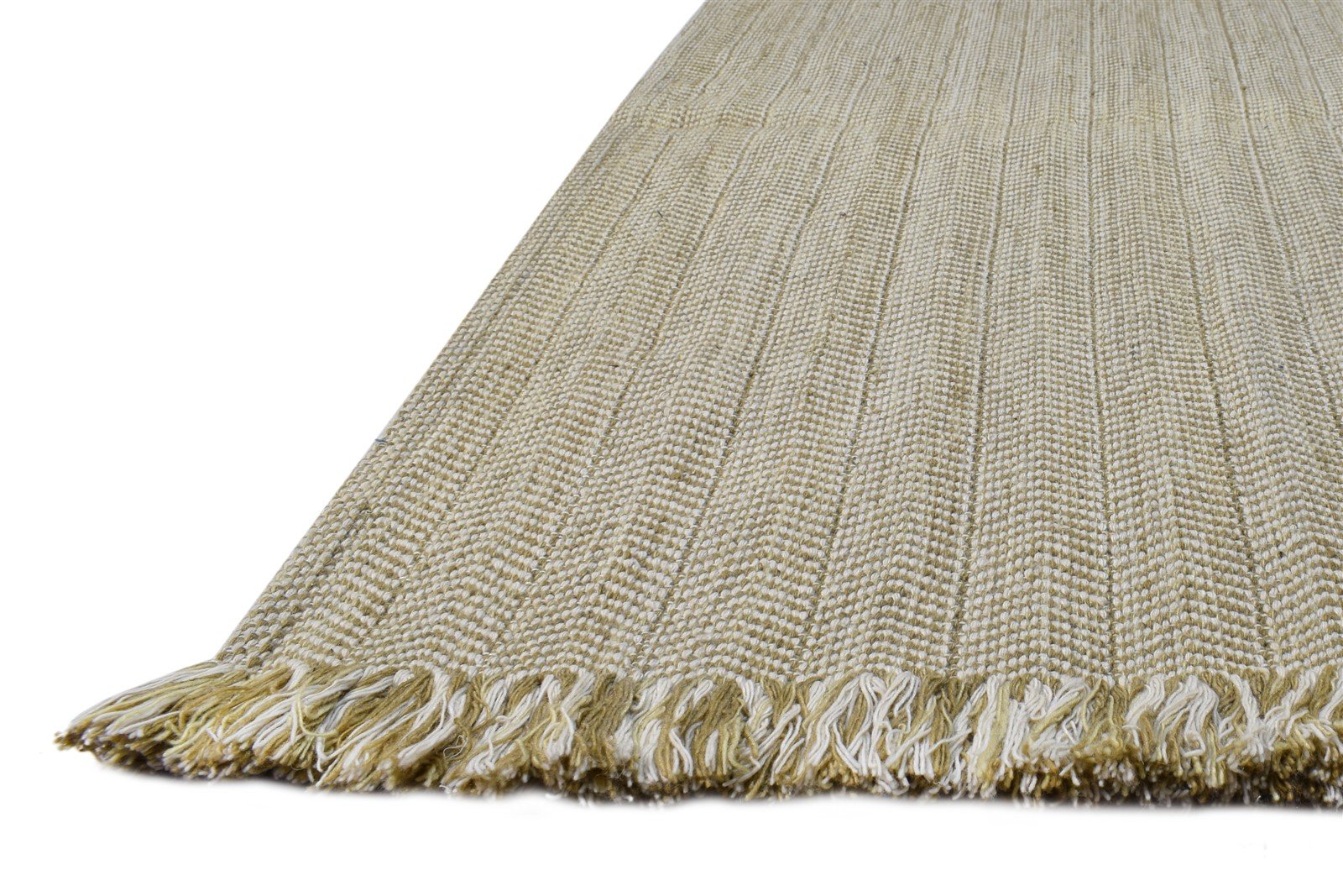 Beige Wool Rug 3' X 5' Modern Dhurrie Scandinavian Solid Small Carpet   7865163514005