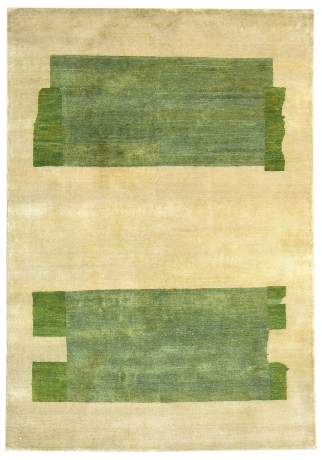 Beige Wool Rug 4X6 Modern Hand Knotted Scandinavian Abstract Room Size Carpet   7864952520853