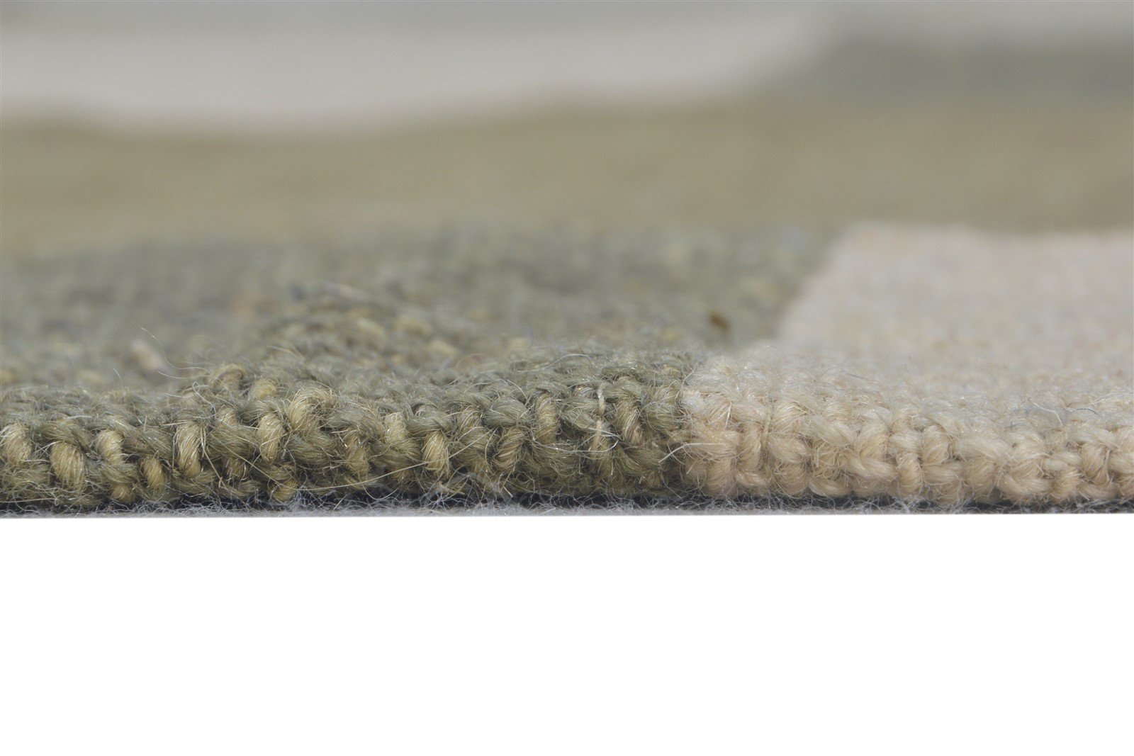 Beige Wool Rug 5' X 6' Modern Dhurrie Scandinavian Geometric Room Size Carpet   7864674484373