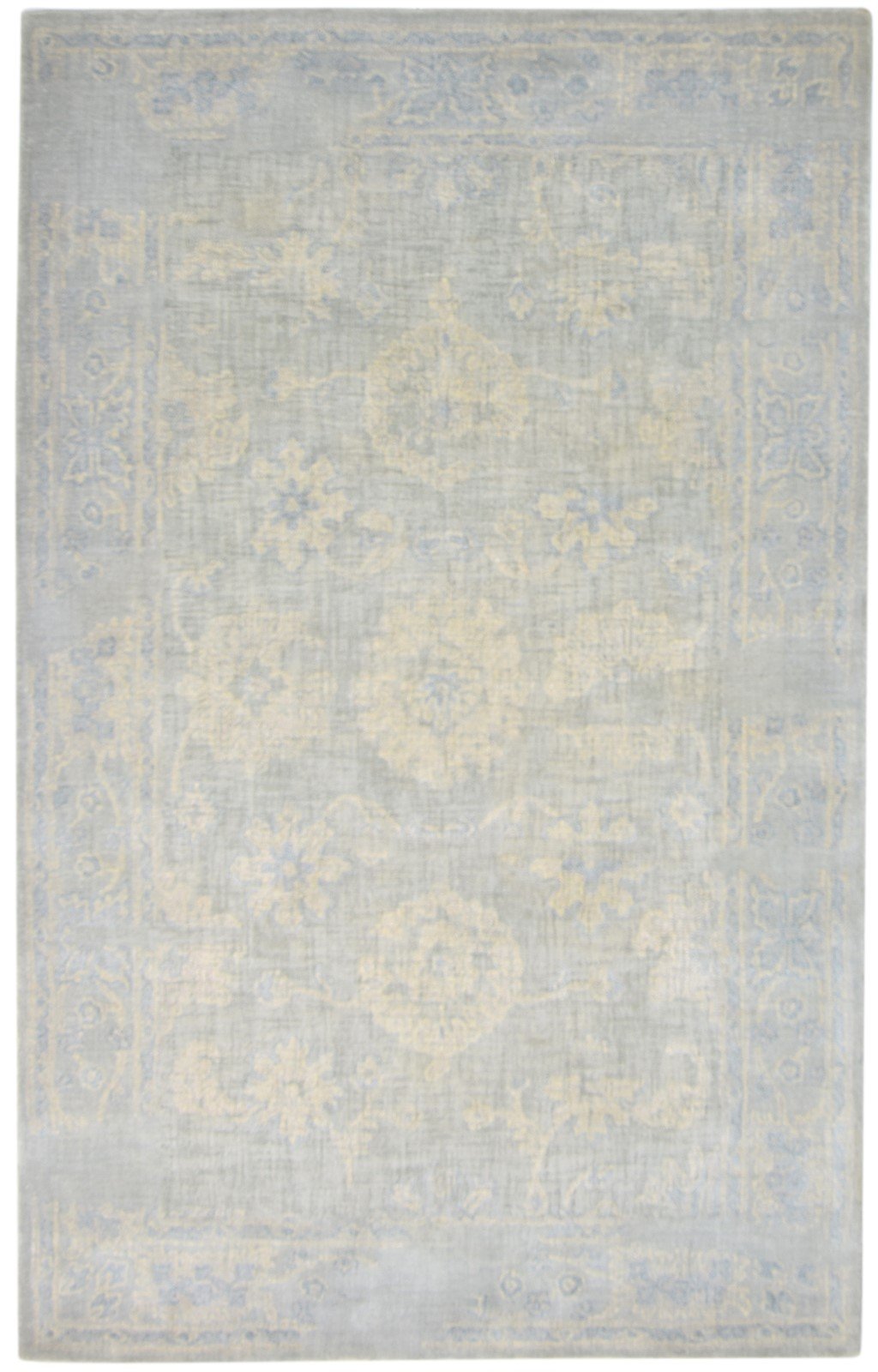 Beige Wool Rug 5' X 8' Erased Hand Tufted Oushak Oriental Room Size Carpet   7864095342741