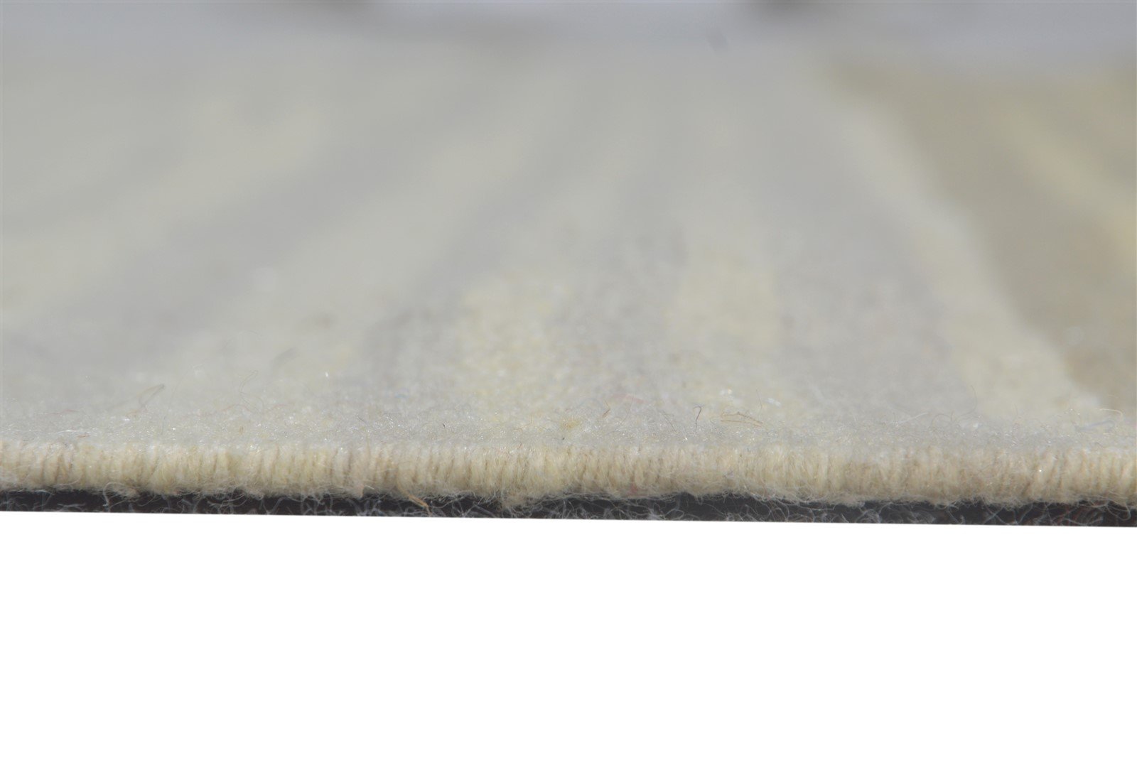 Beige Wool Rug 5' X 8' Modern Dhurrie Scandinavian Striped Room Size Carpet   7865191235733