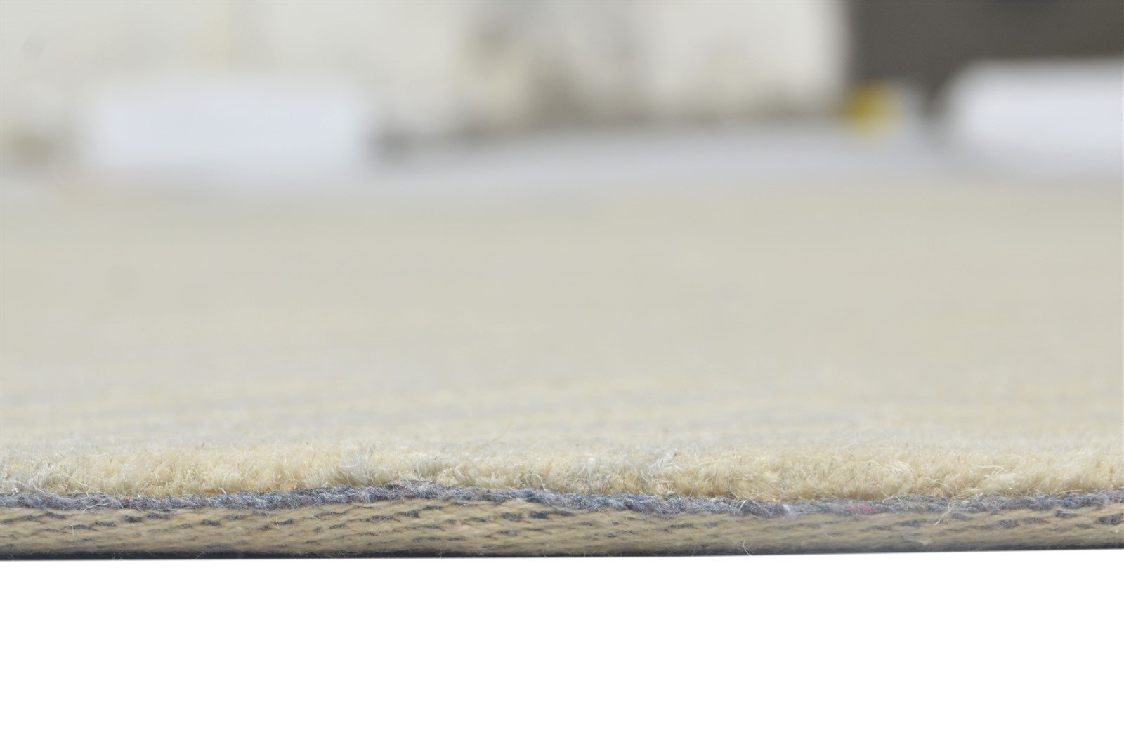 Beige Wool Rug 5X8 Modern Hand Tufted Scandinavian Geometric Room Size Carpet   7864093671573