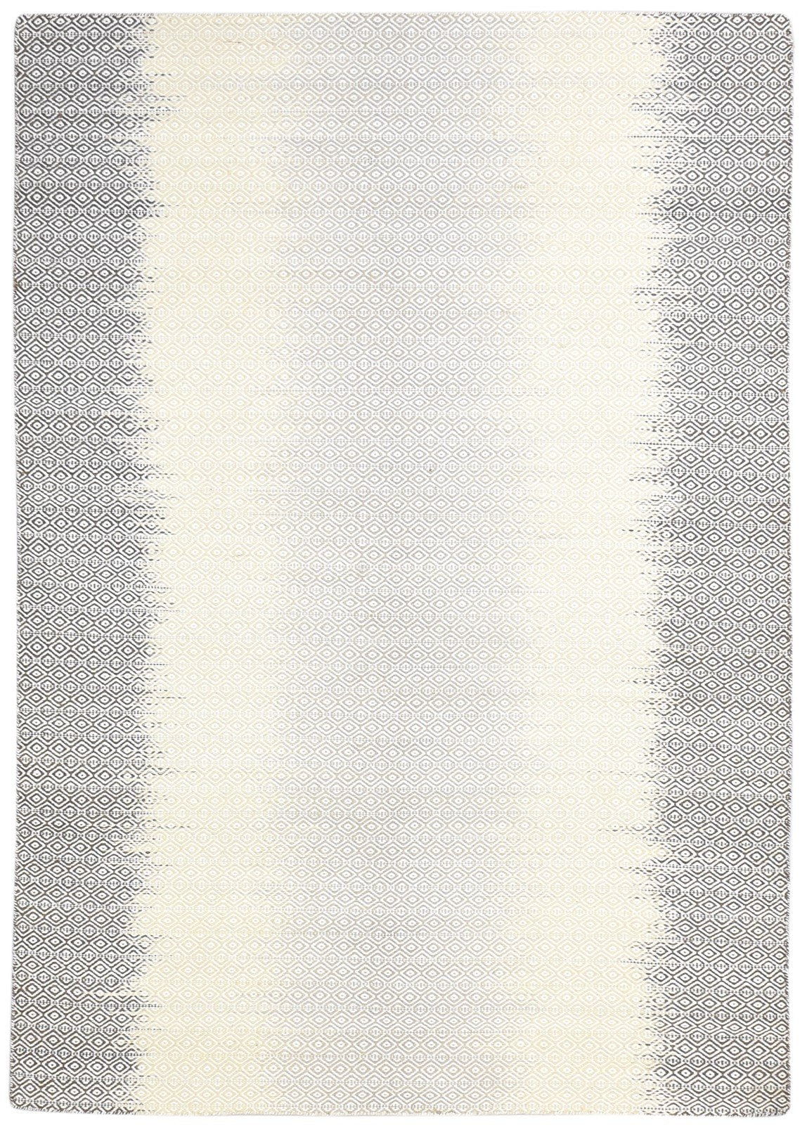 Beige Wool Rug 6' X 8' Modern Dhurrie Shibori Ombre Room Size Carpet   7865049415829