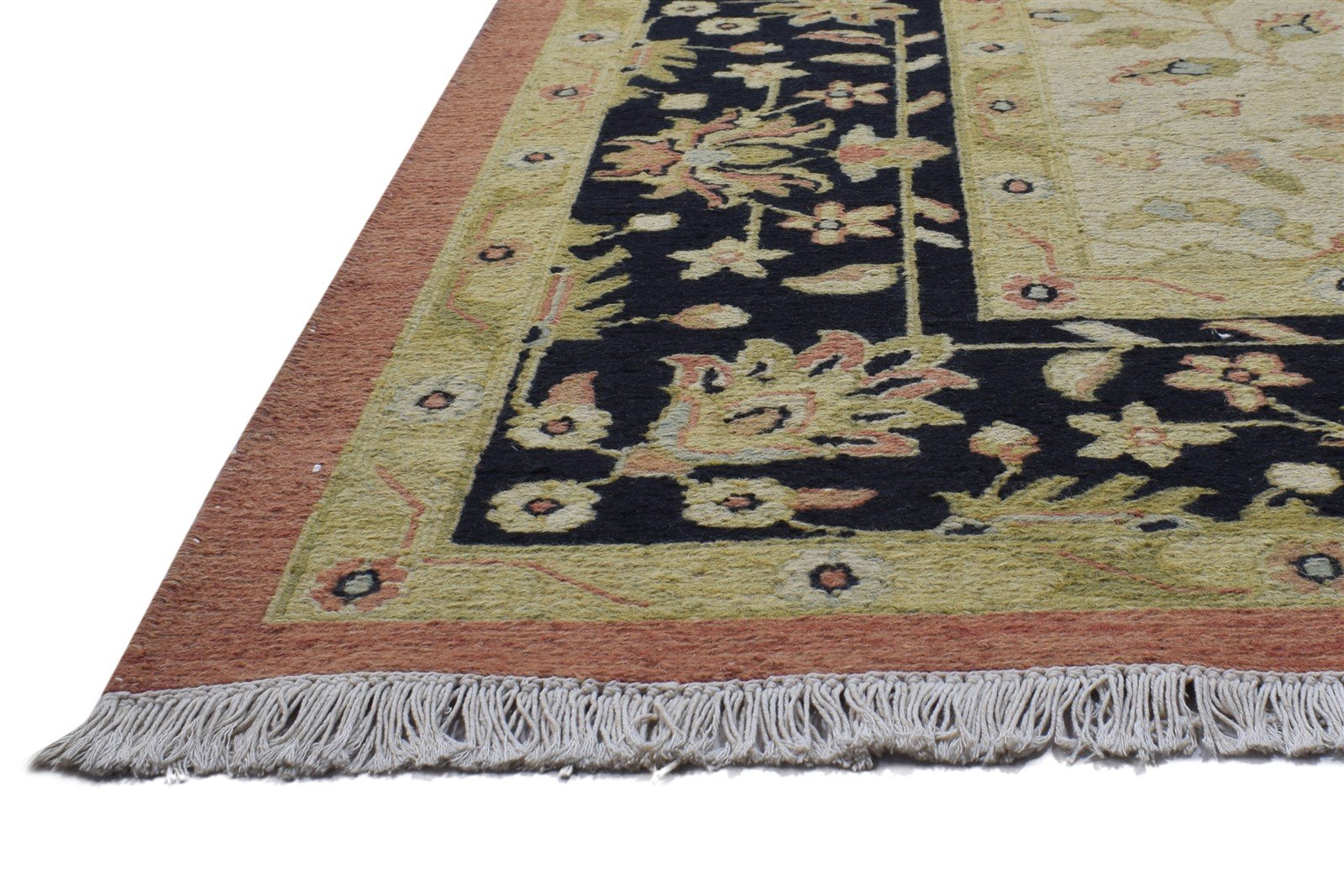 Beige Wool Rug 9' X 11' Persian Hand Knotted Kashan Oriental Large Carpet   7864102584469